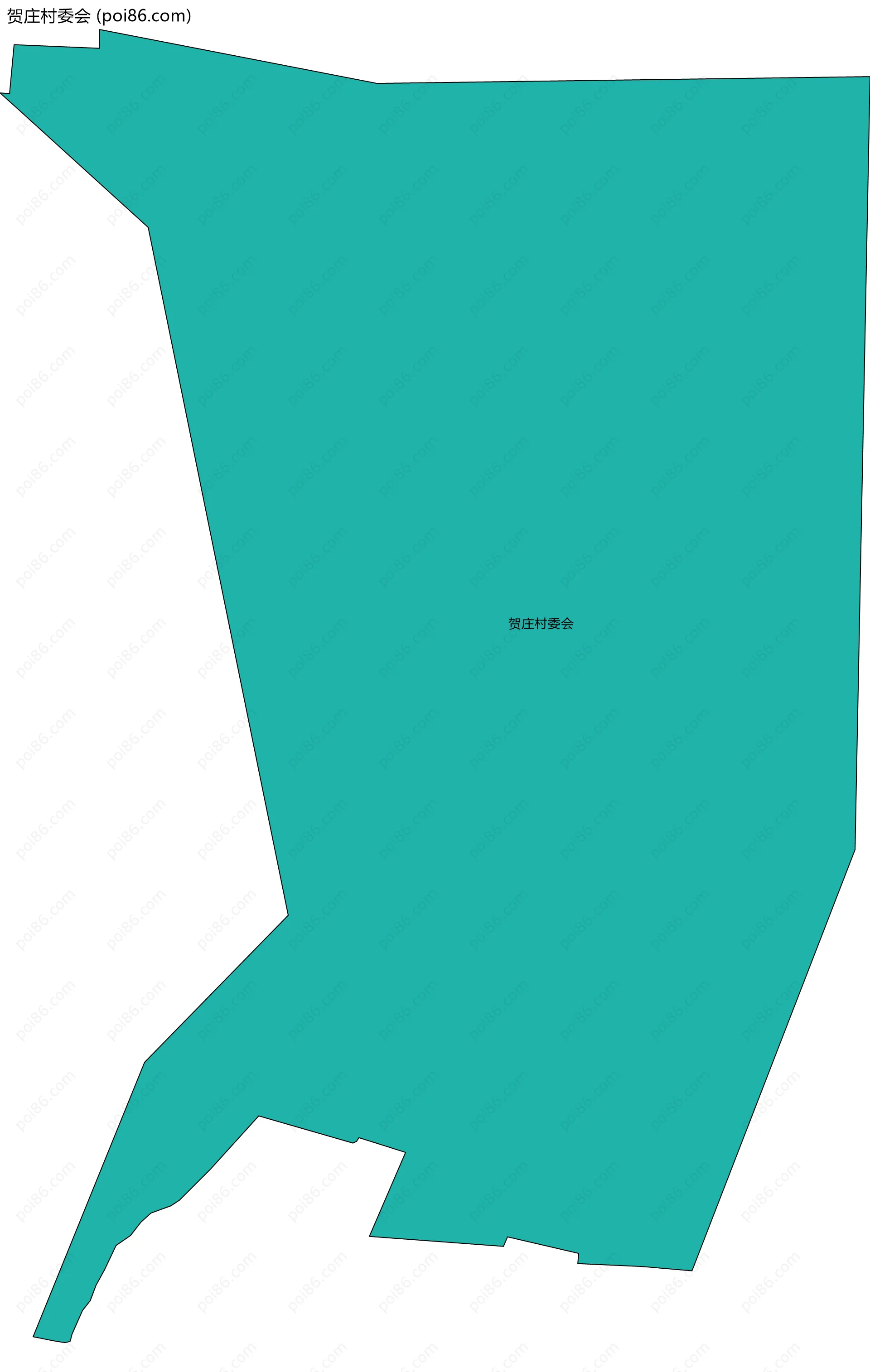 贺庄村委会边界地图