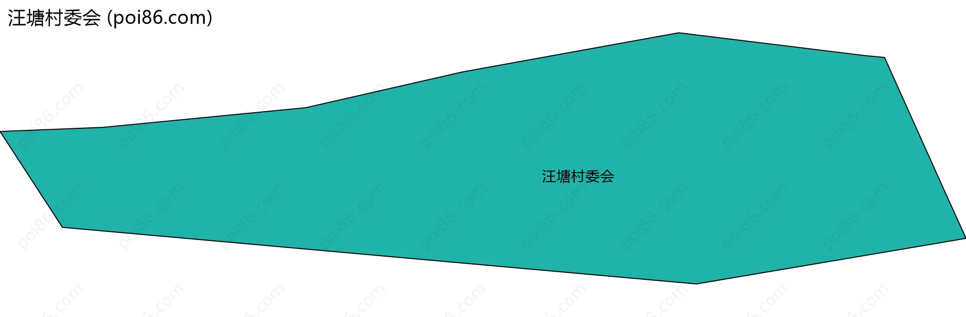 汪塘村委会边界地图