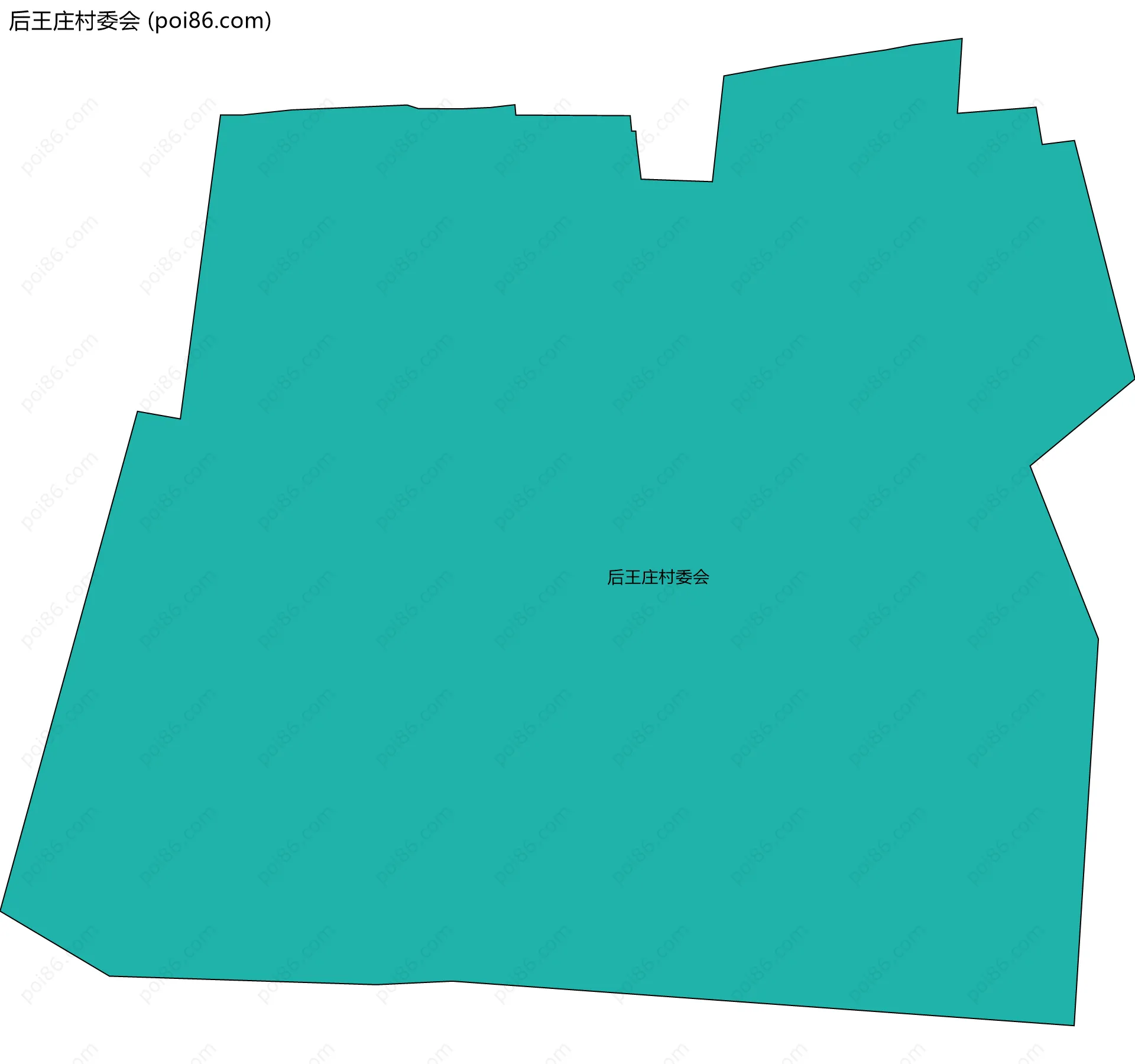 后王庄村委会边界地图