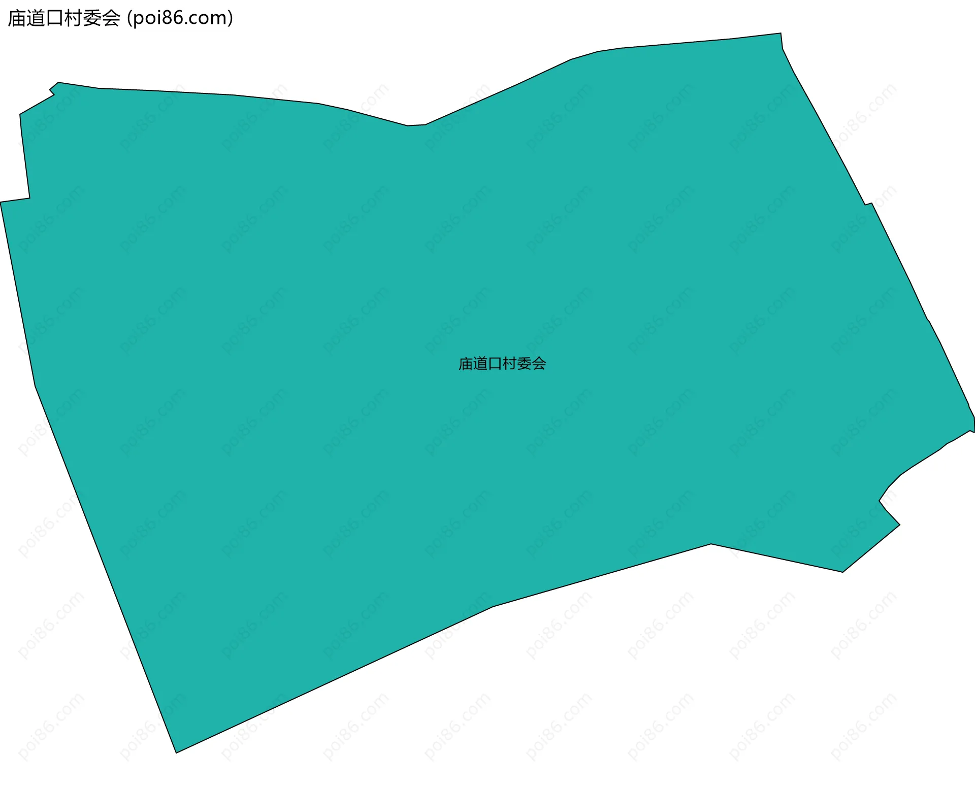 庙道口村委会边界地图