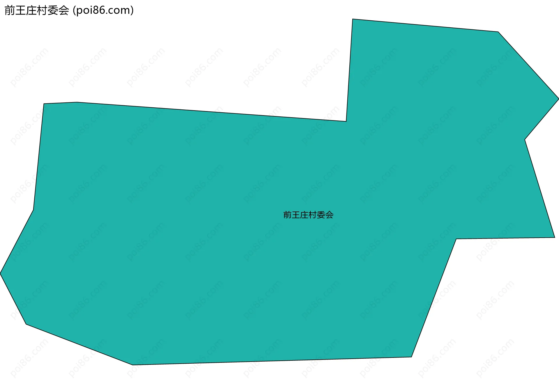 前王庄村委会边界地图