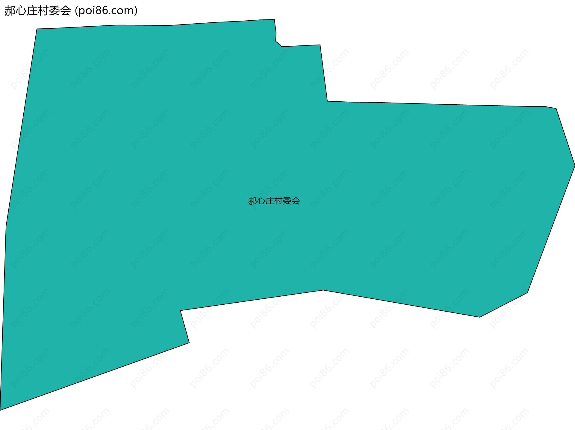 郝心庄村委会边界地图
