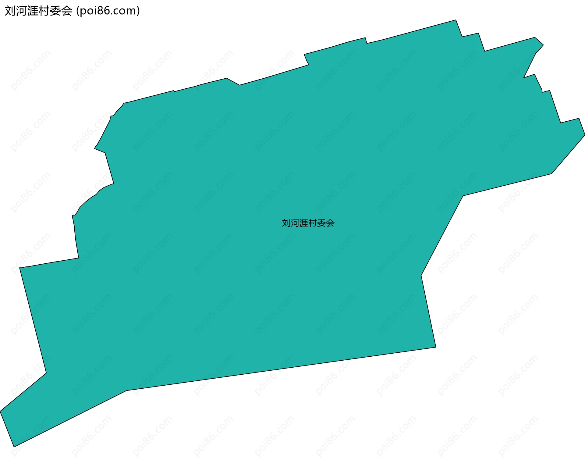 刘河涯村委会边界地图