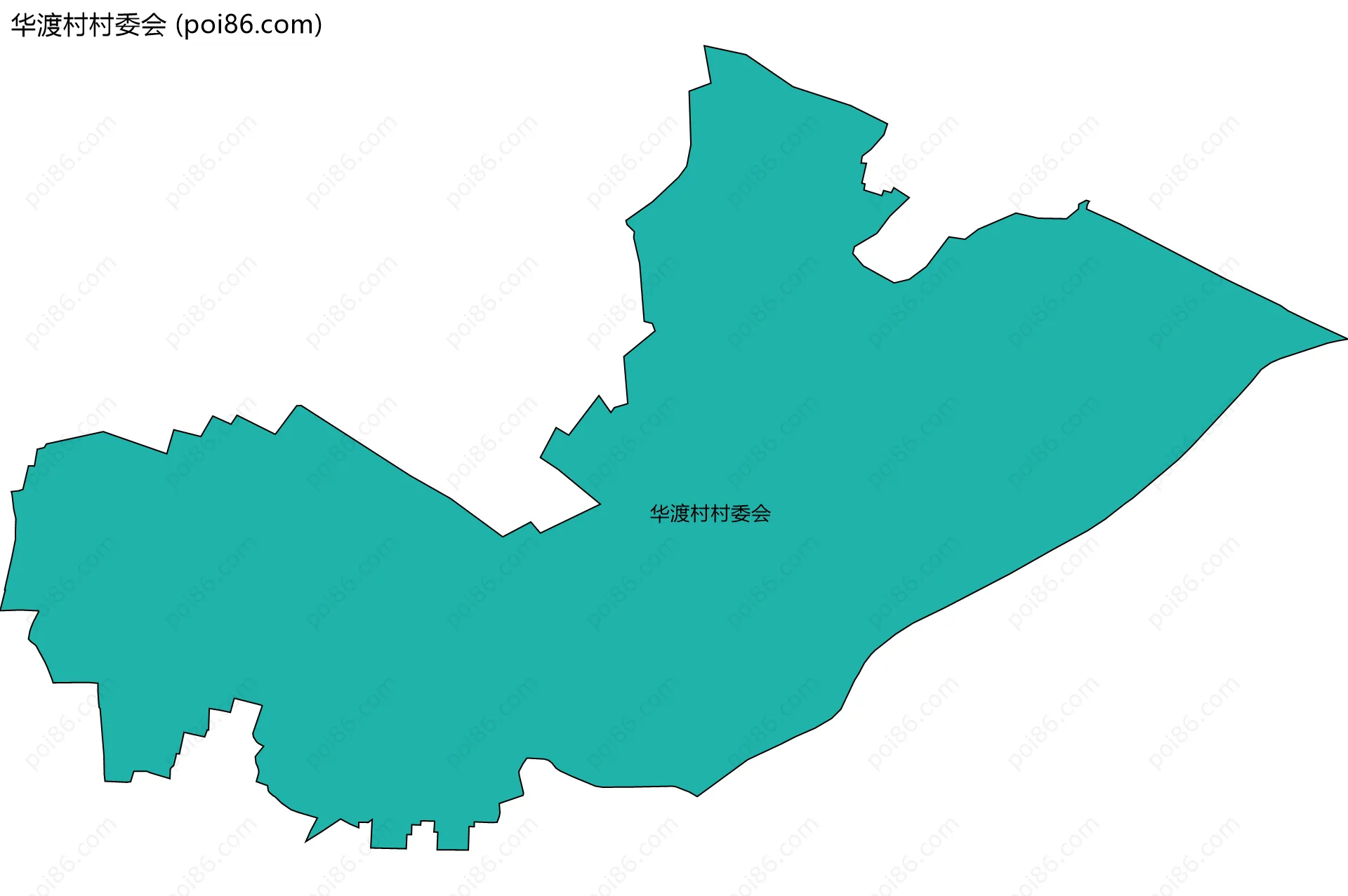 华渡村村委会边界地图