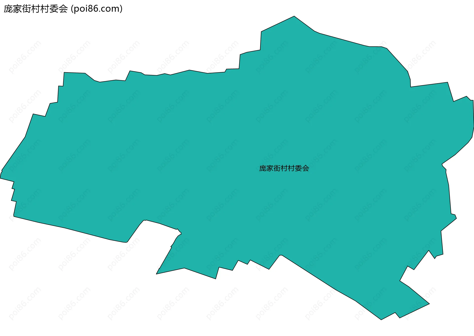 庞家街村村委会边界地图