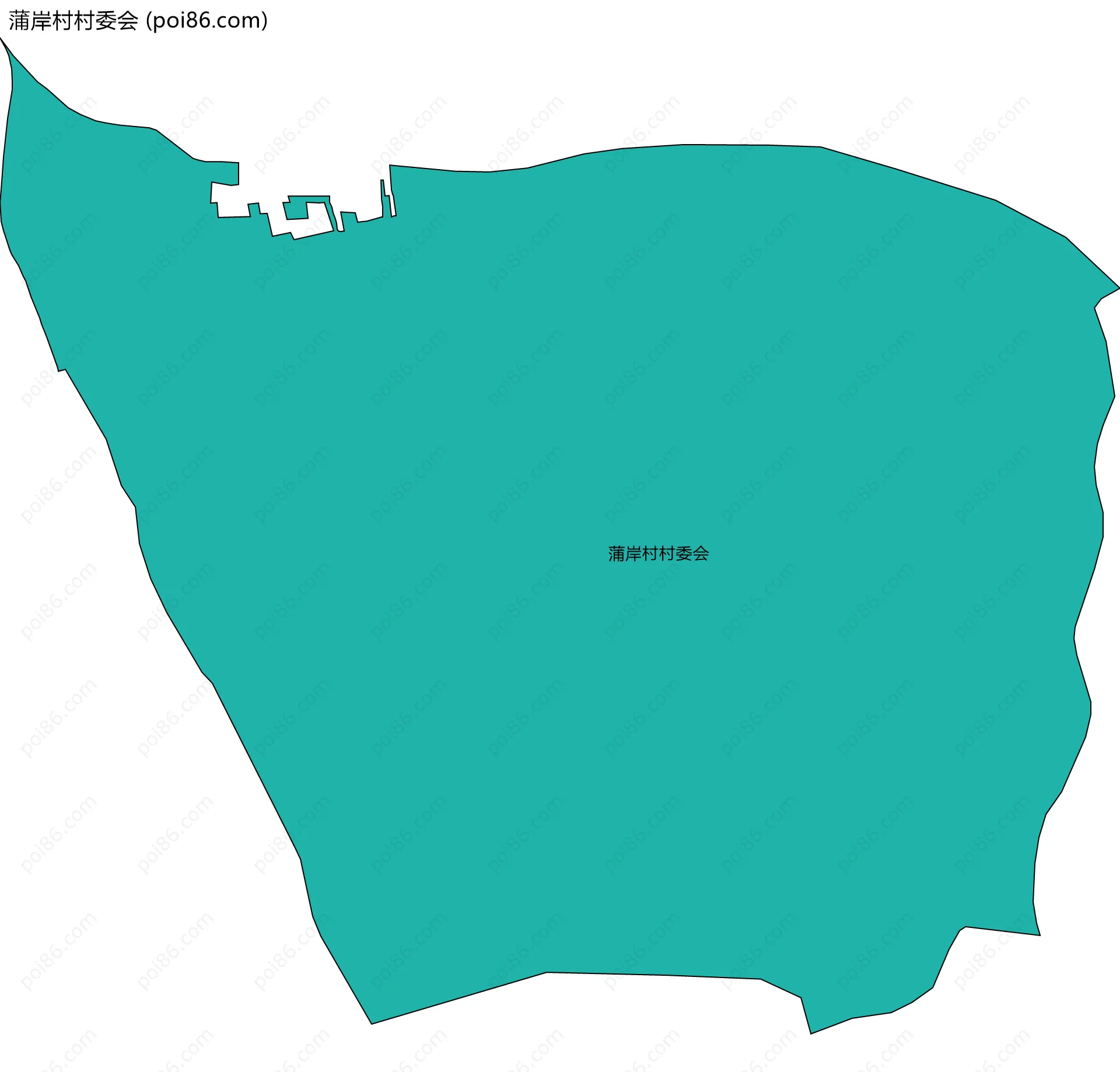 蒲岸村村委会边界地图