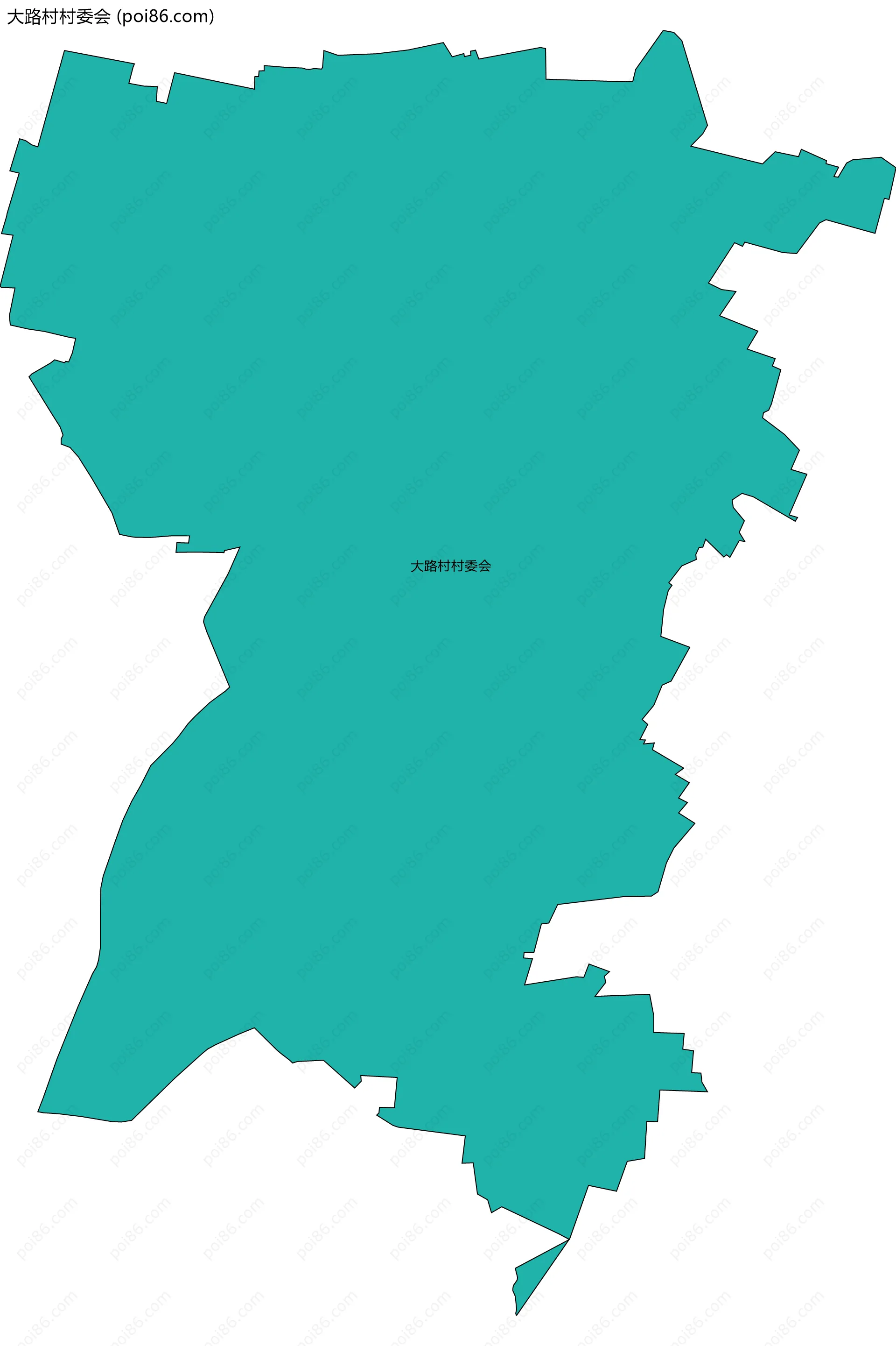 大路村村委会边界地图