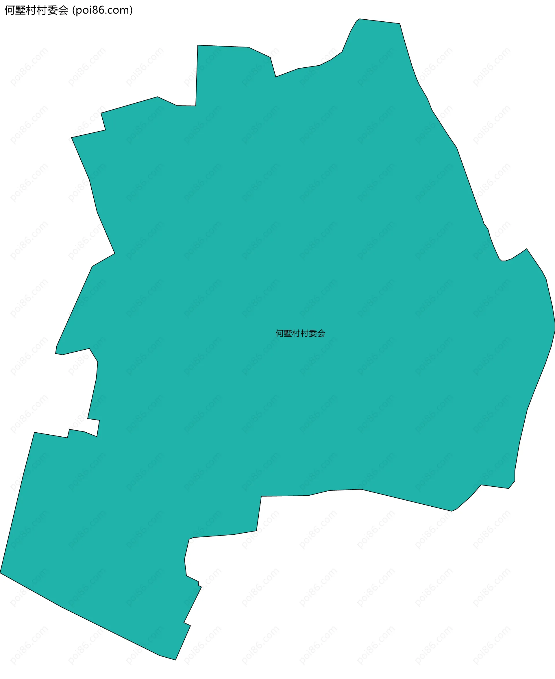 何墅村村委会边界地图