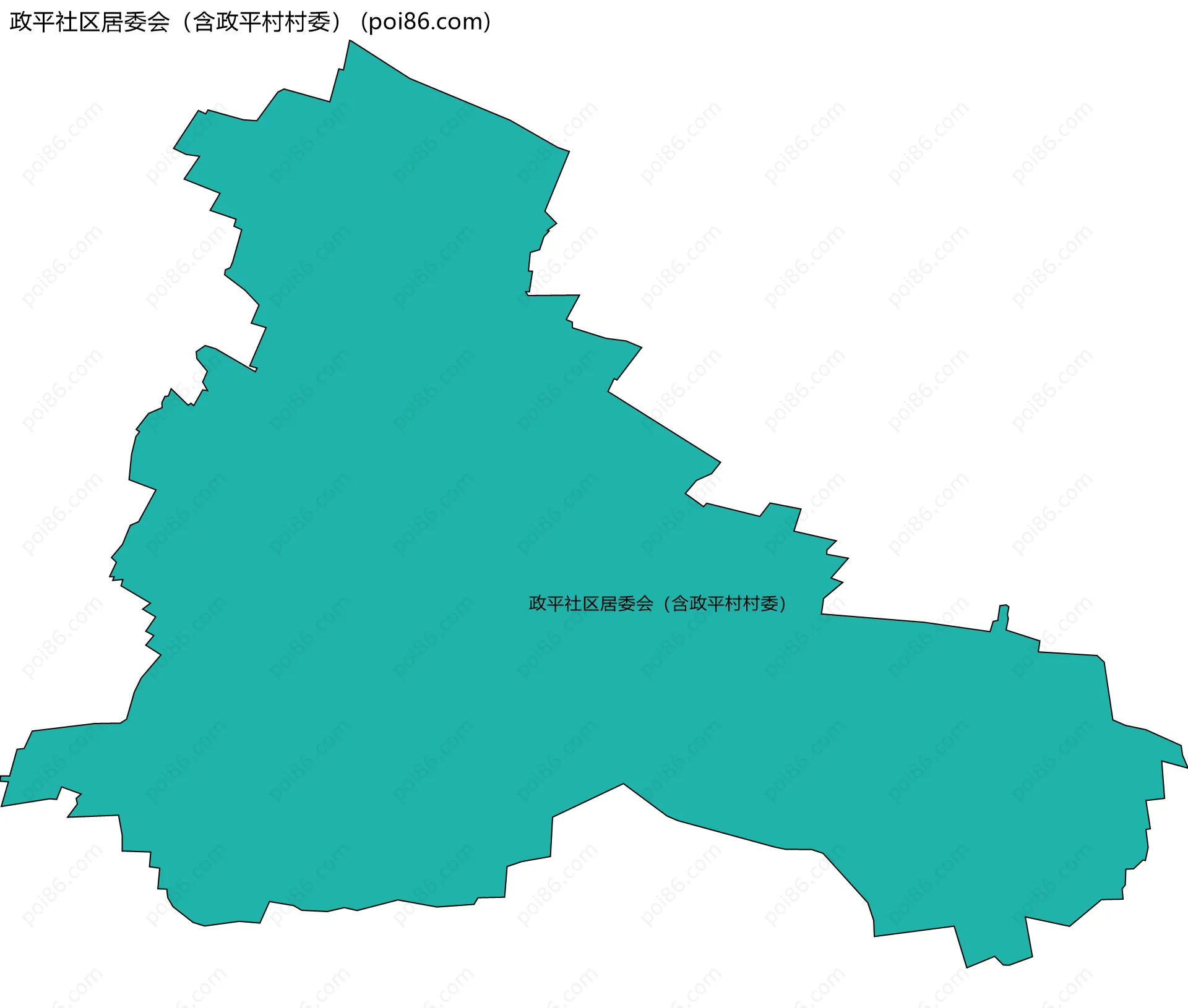 政平社区居委会（含政平村村委）边界地图