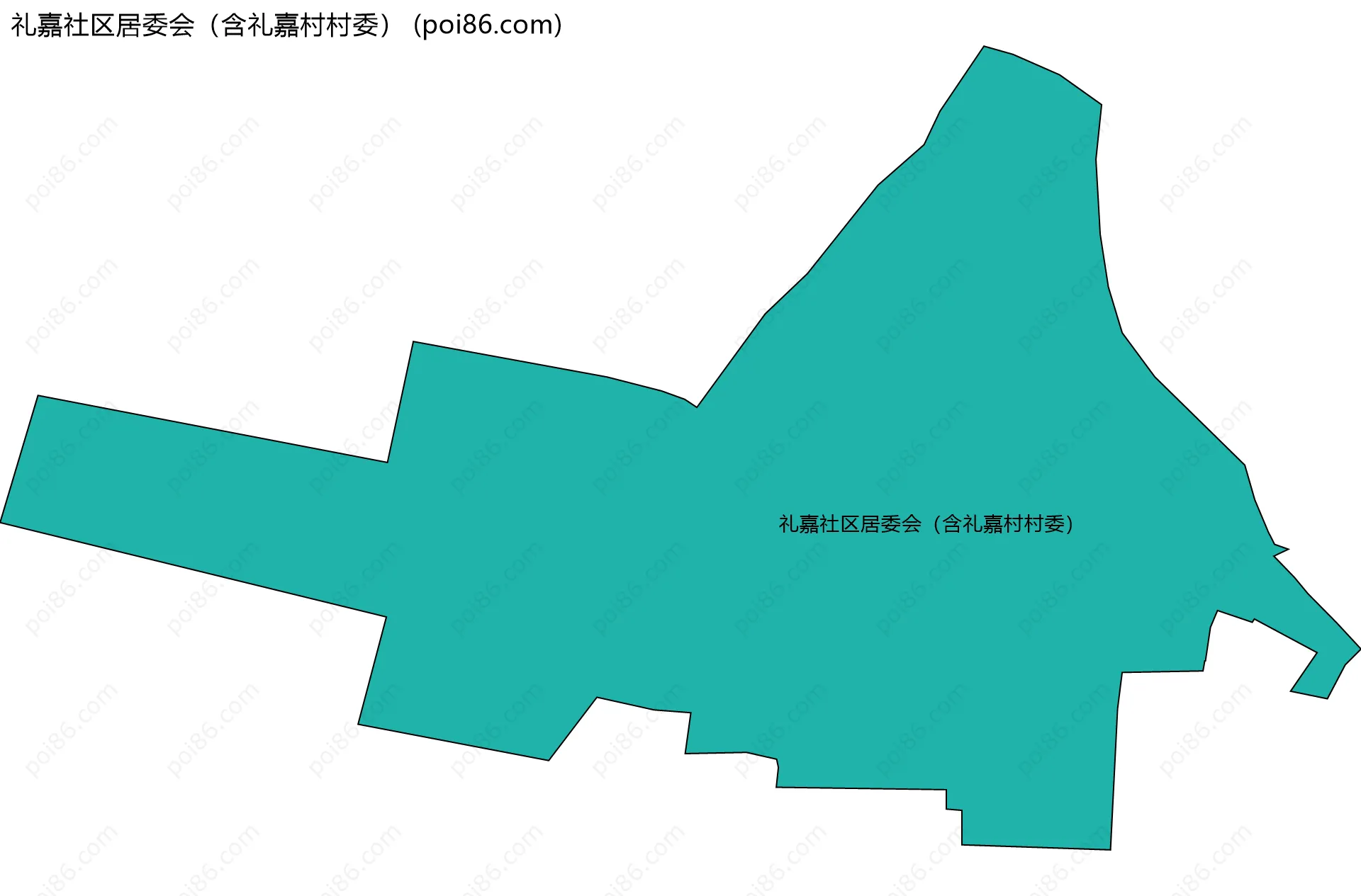礼嘉社区居委会（含礼嘉村村委）边界地图