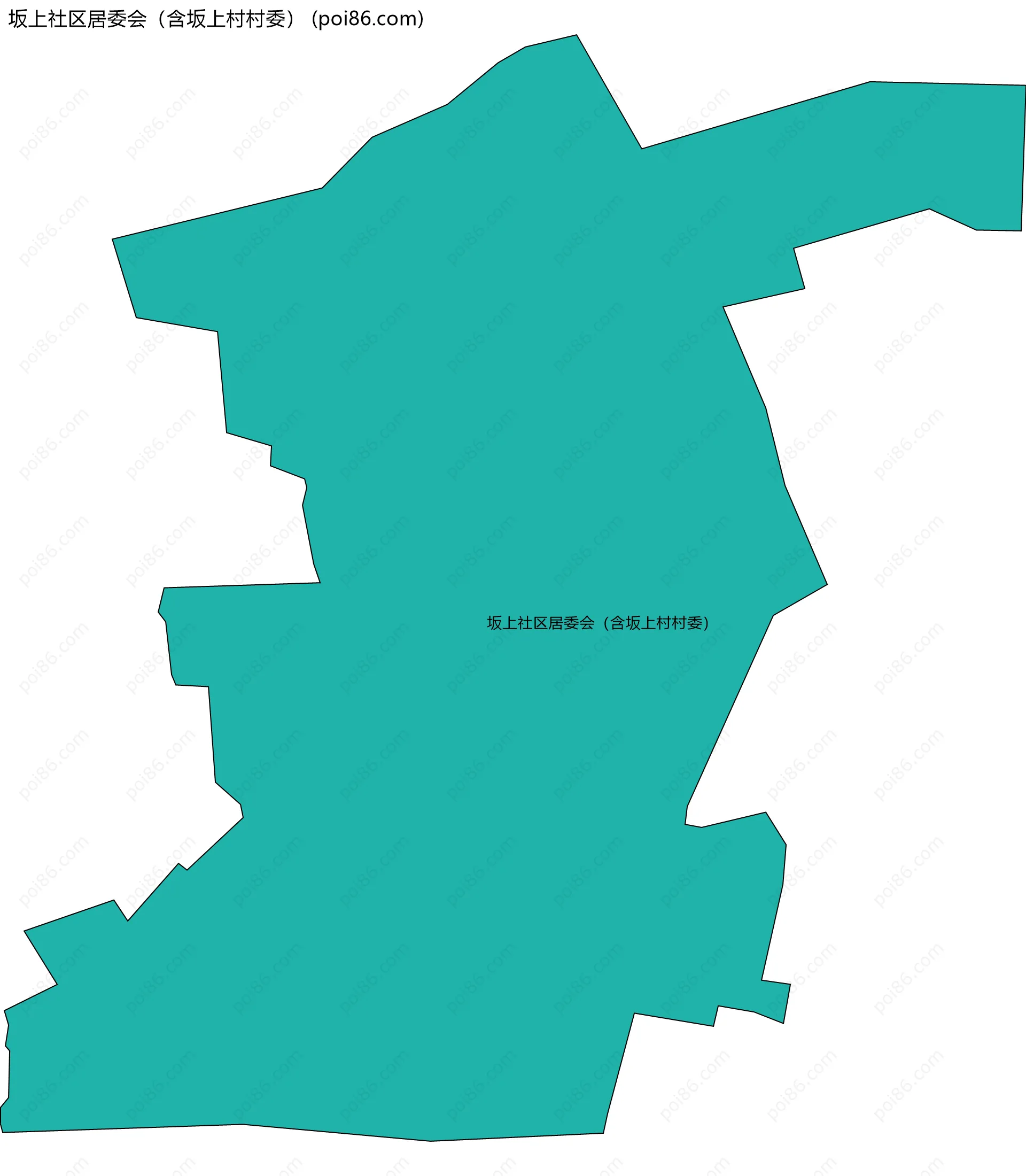 坂上社区居委会（含坂上村村委）边界地图