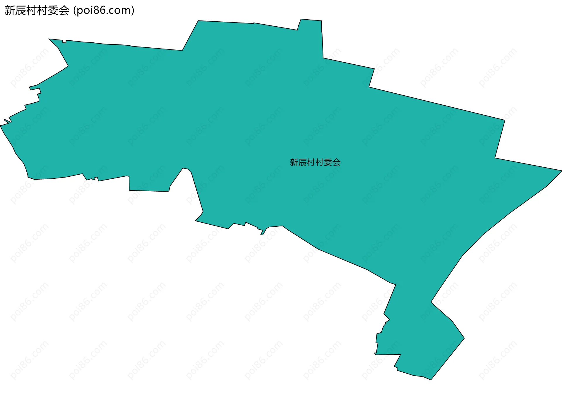 新辰村村委会边界地图