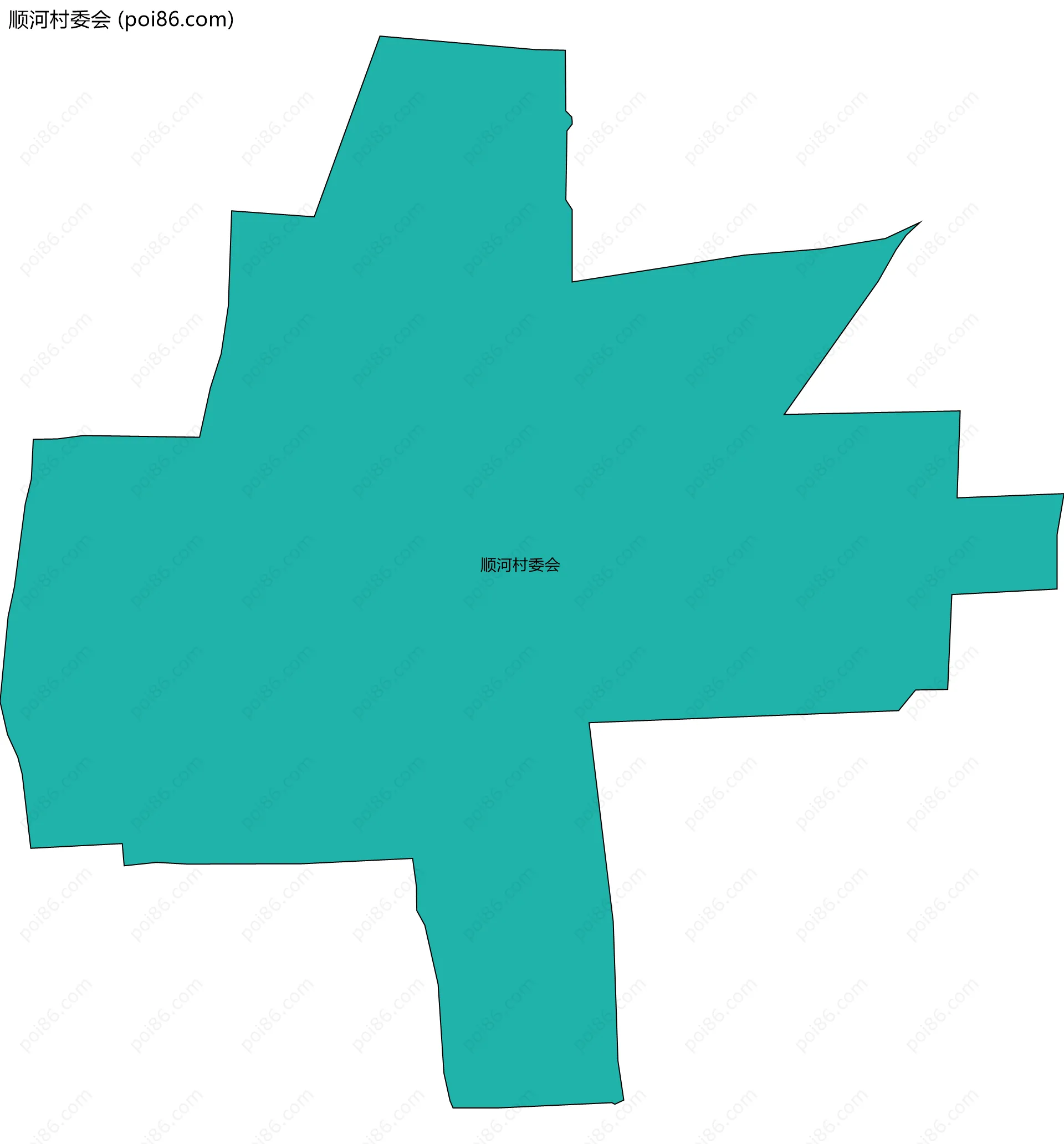 顺河村委会边界地图