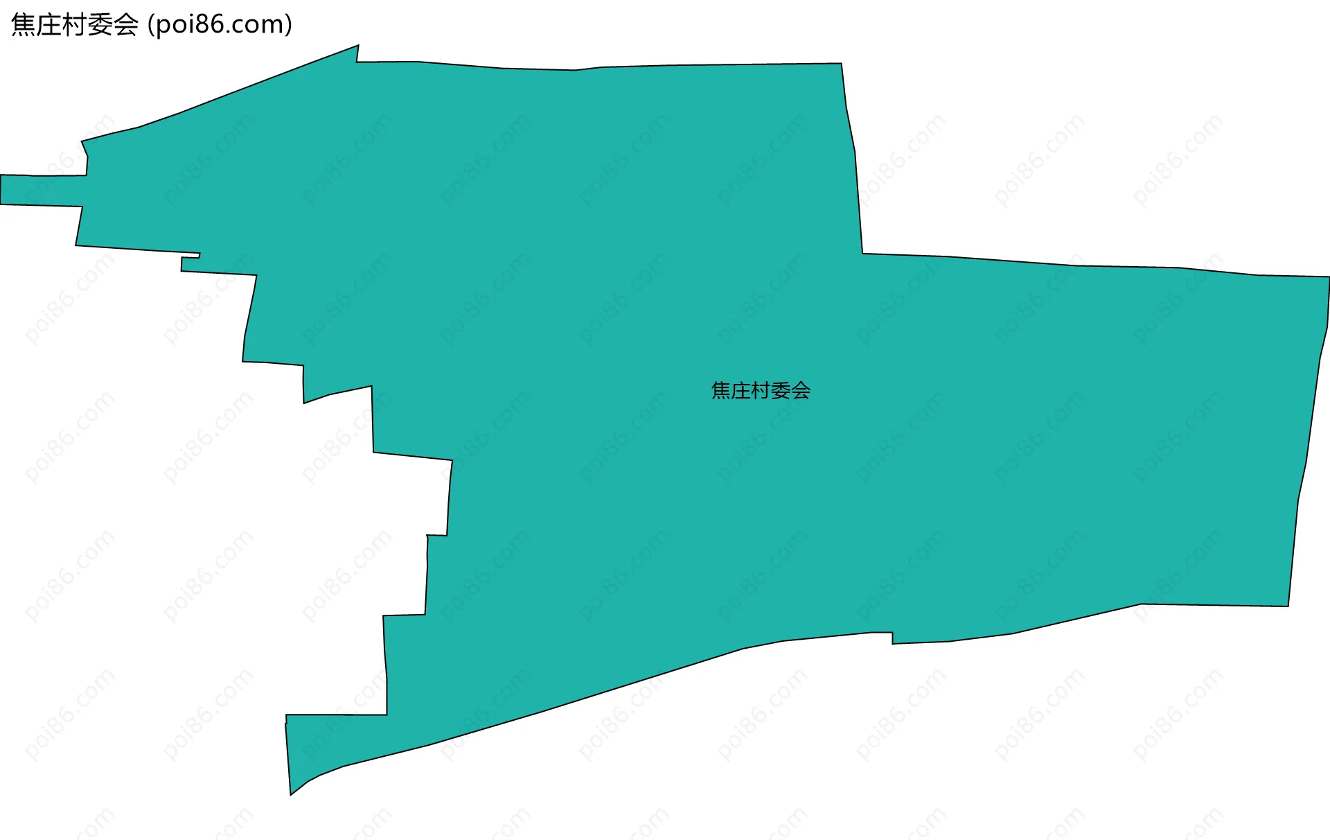 焦庄村委会边界地图