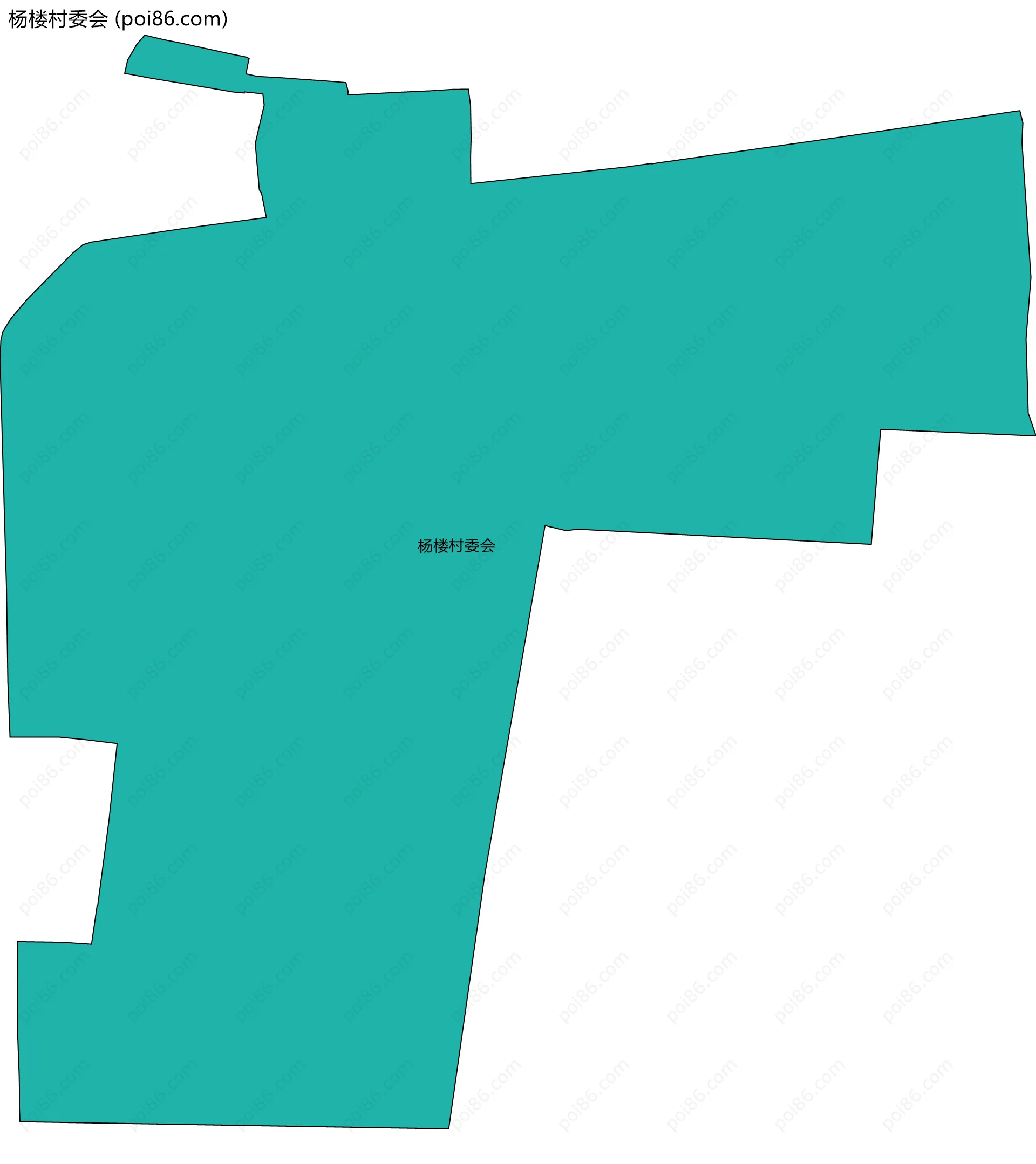 杨楼村委会边界地图