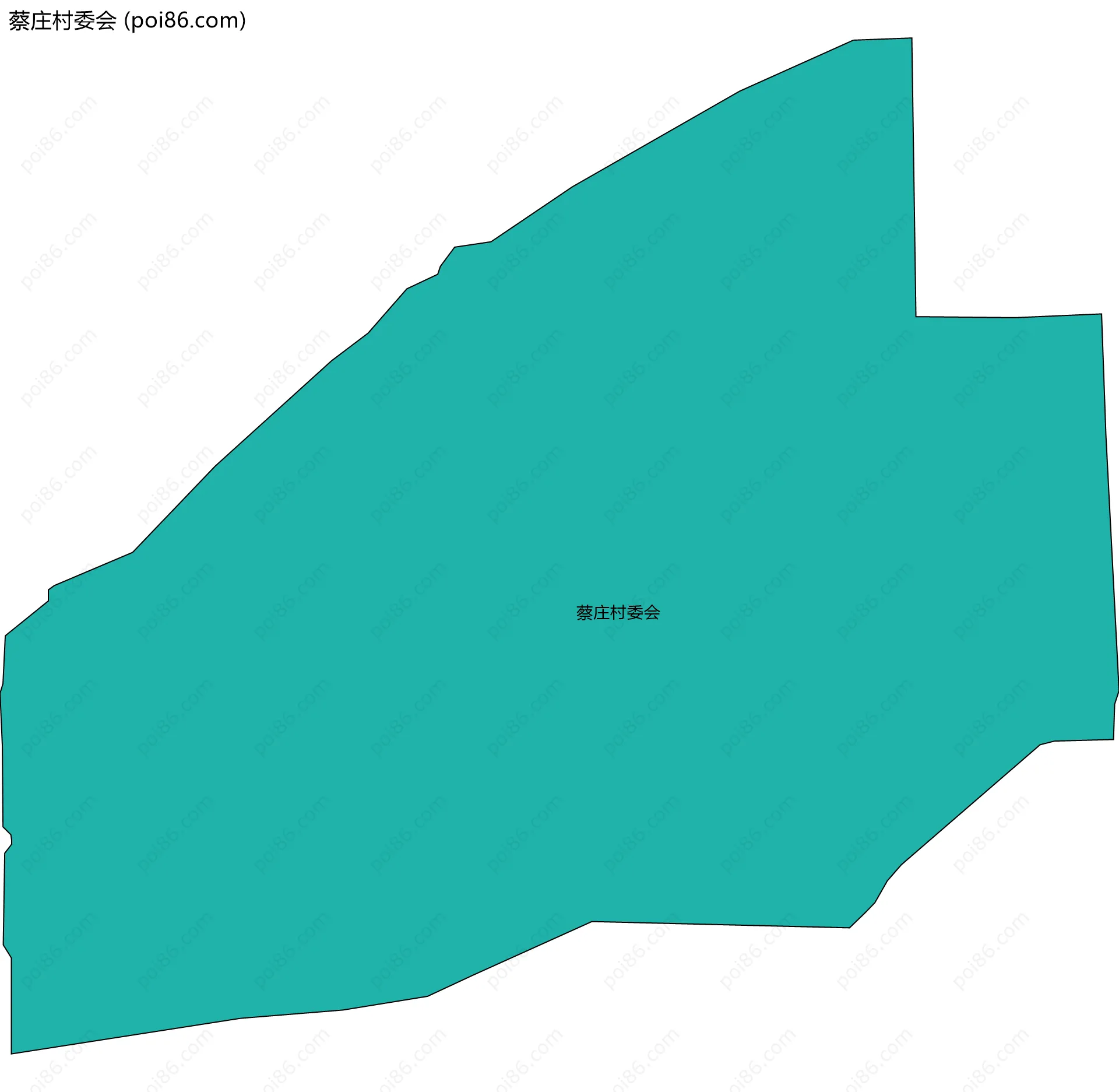 蔡庄村委会边界地图