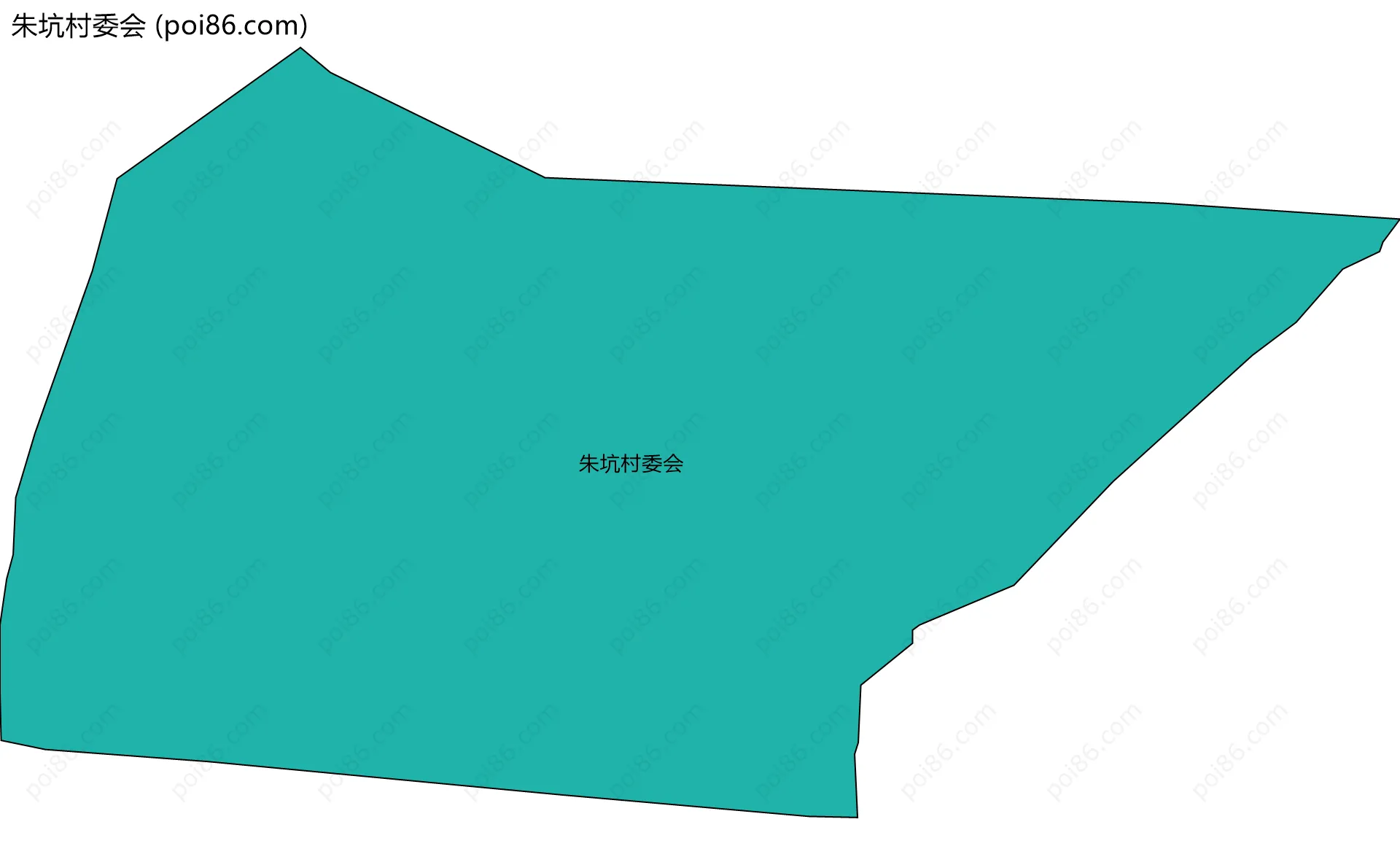 朱坑村委会边界地图