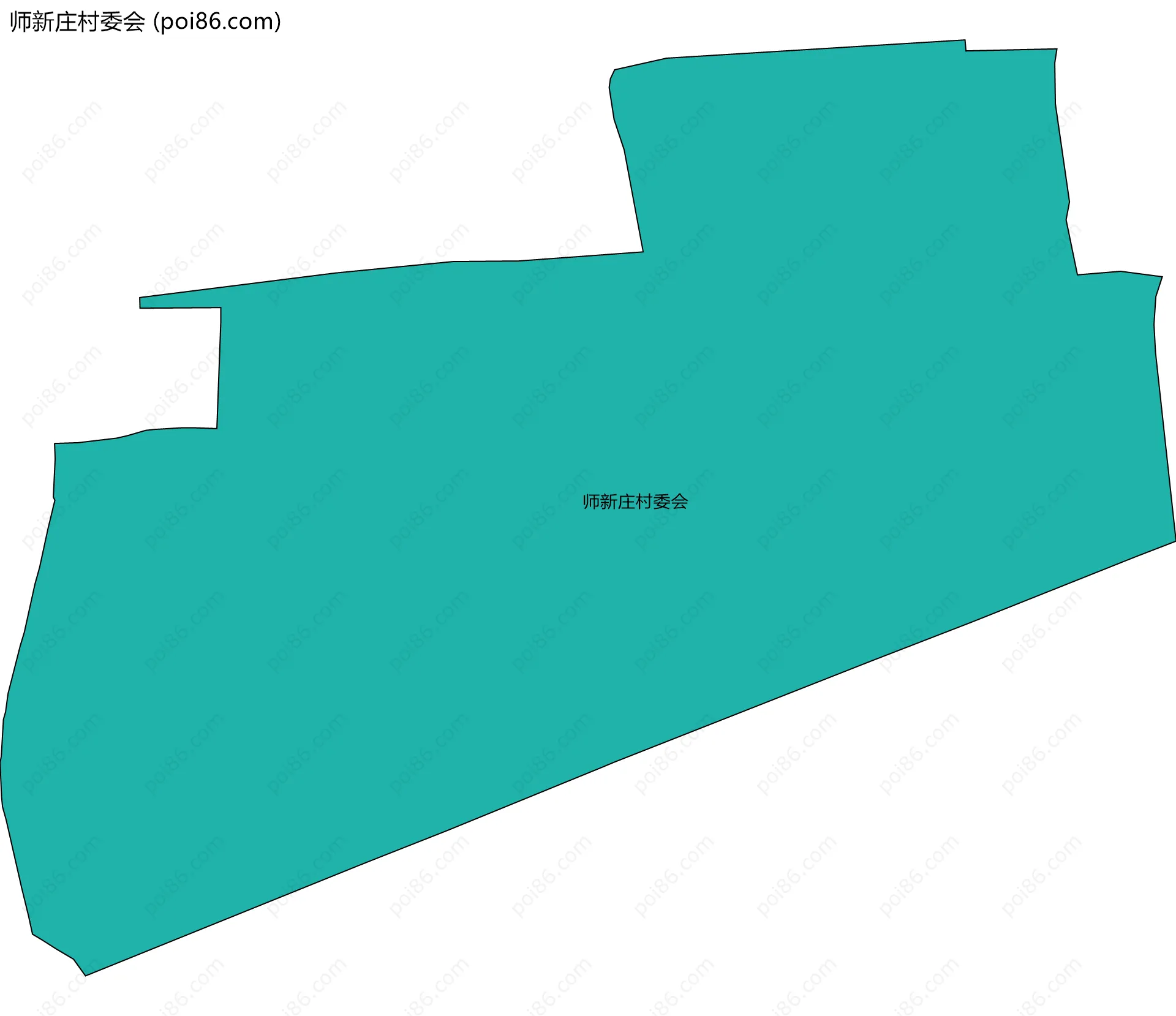 师新庄村委会边界地图