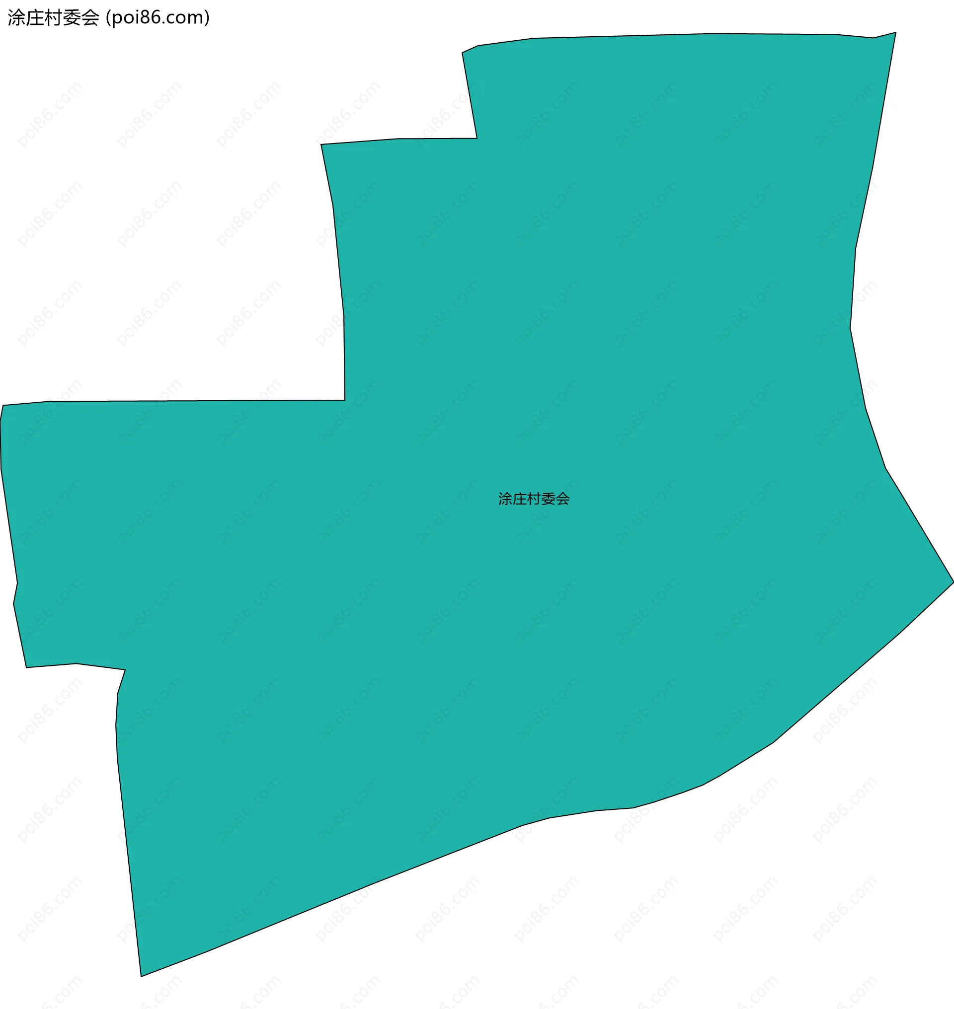 涂庄村委会边界地图