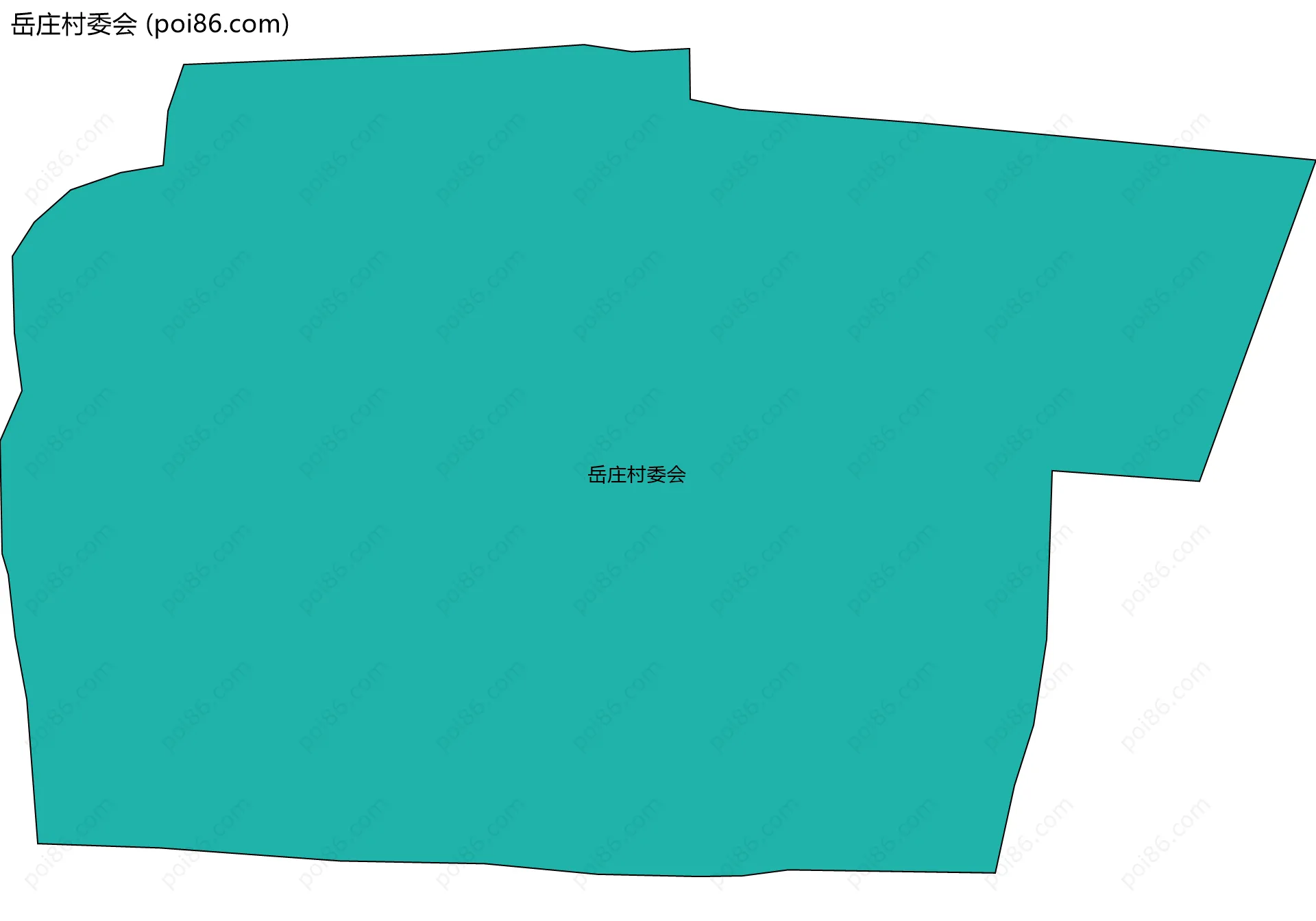 岳庄村委会边界地图