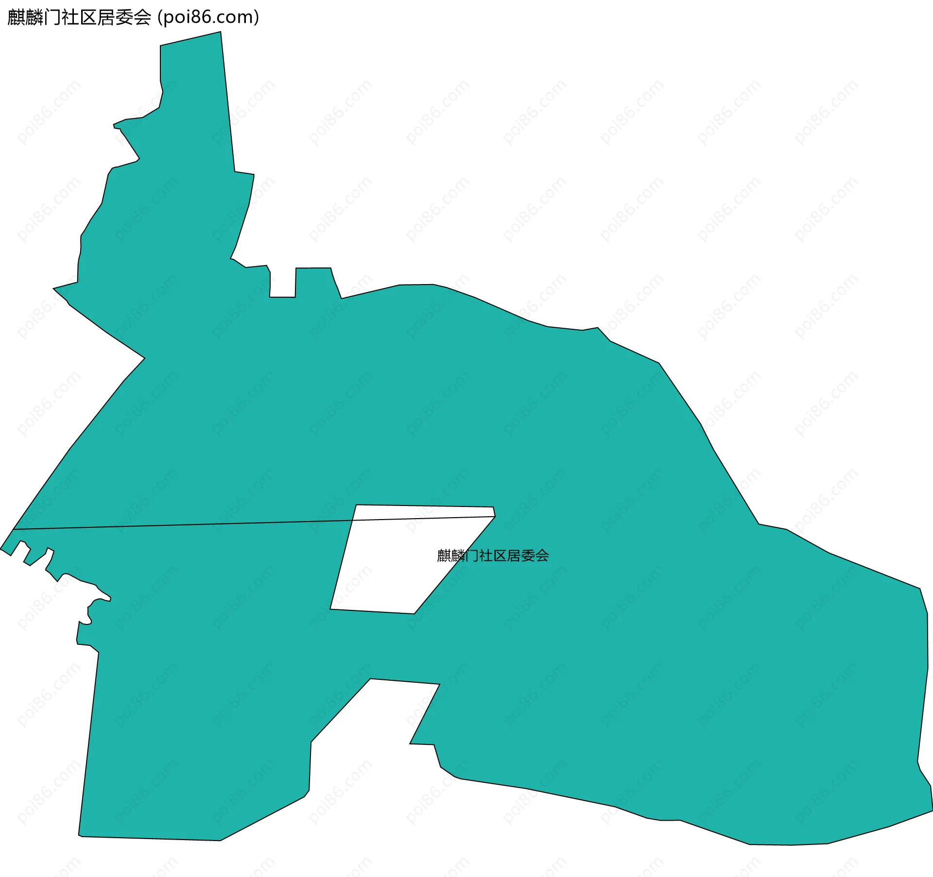 麒麟门社区居委会边界地图