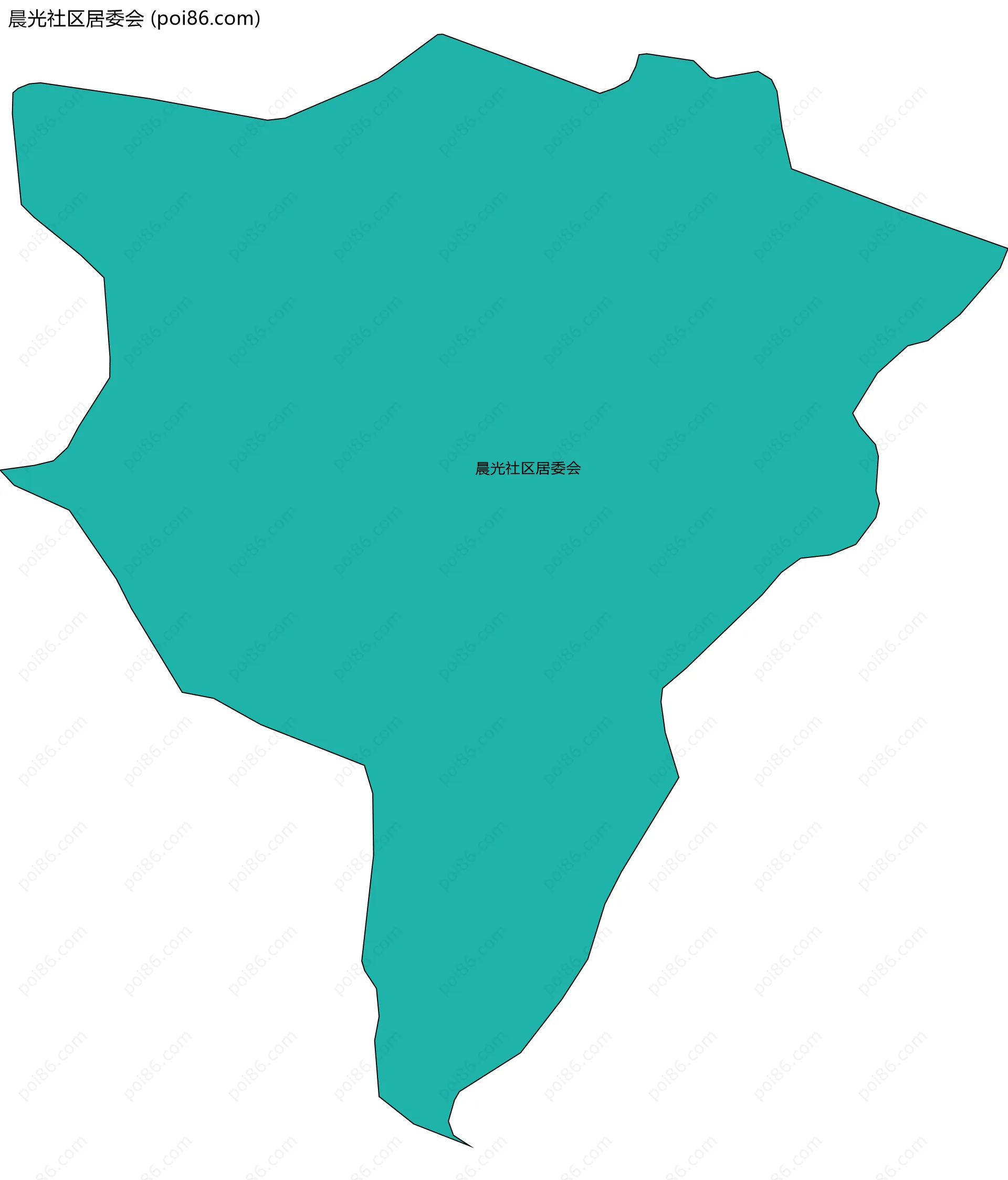 晨光社区居委会边界地图