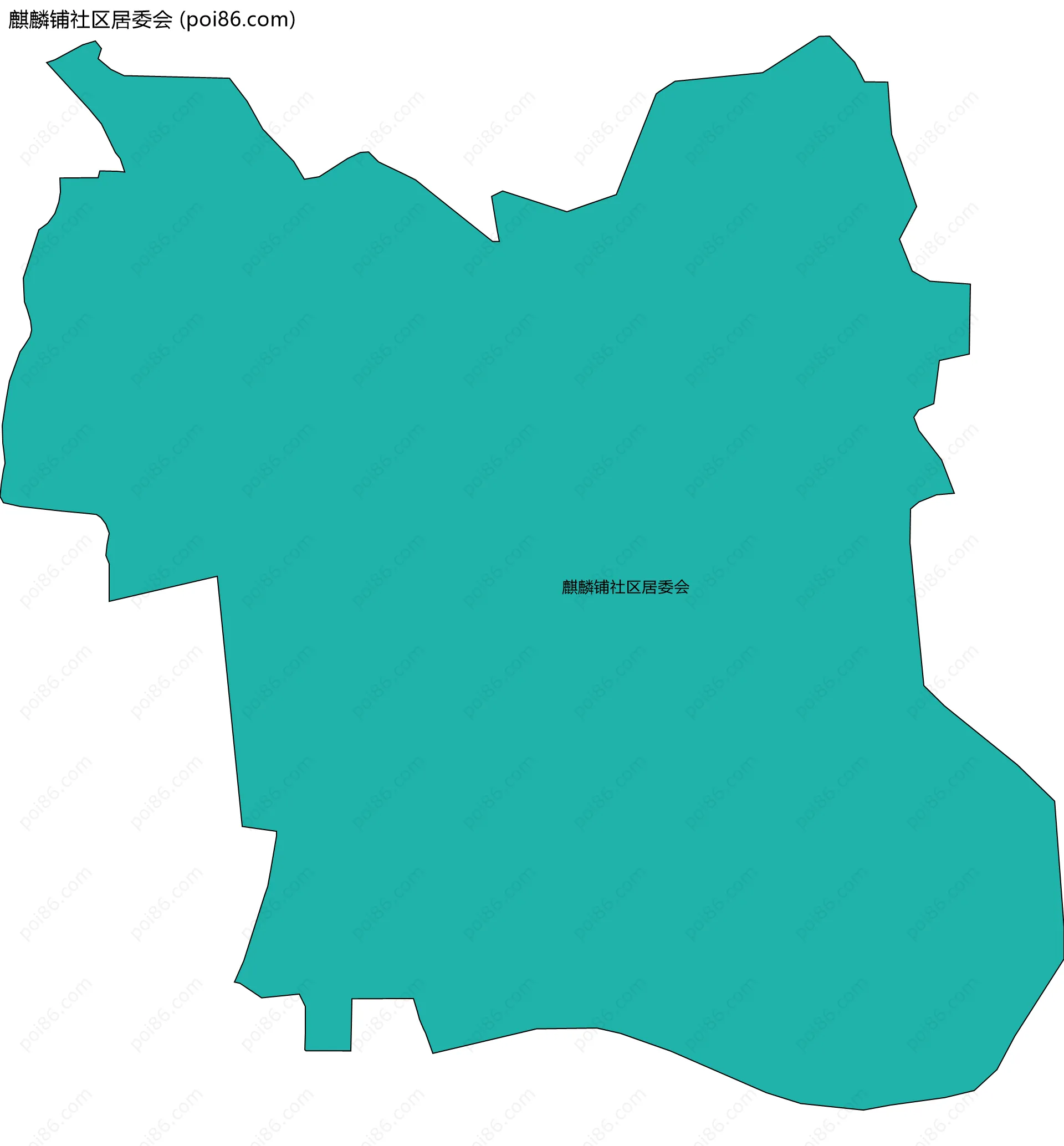 麒麟铺社区居委会边界地图