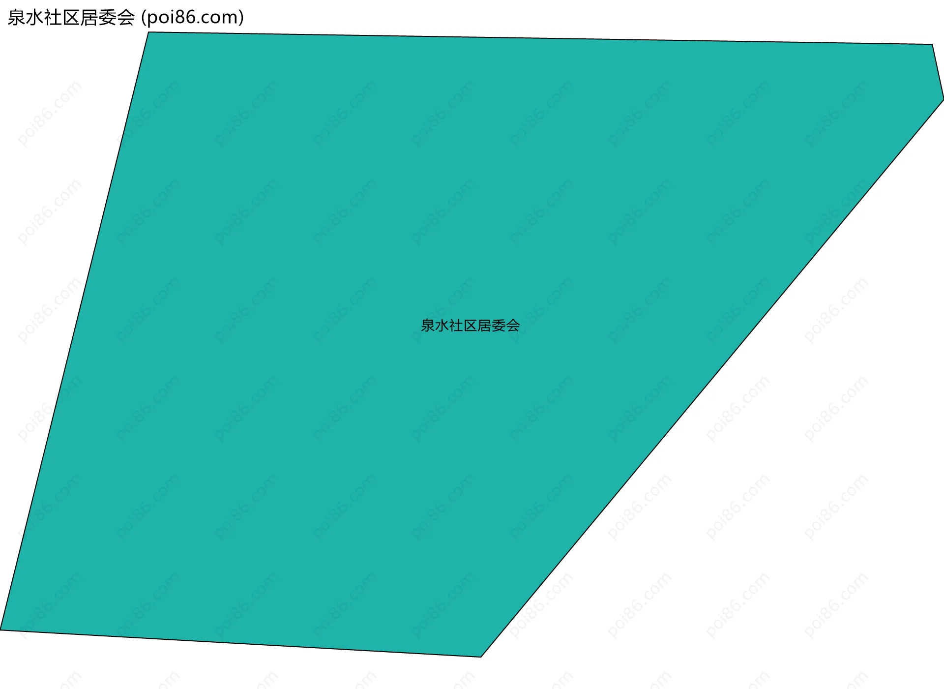 泉水社区居委会边界地图