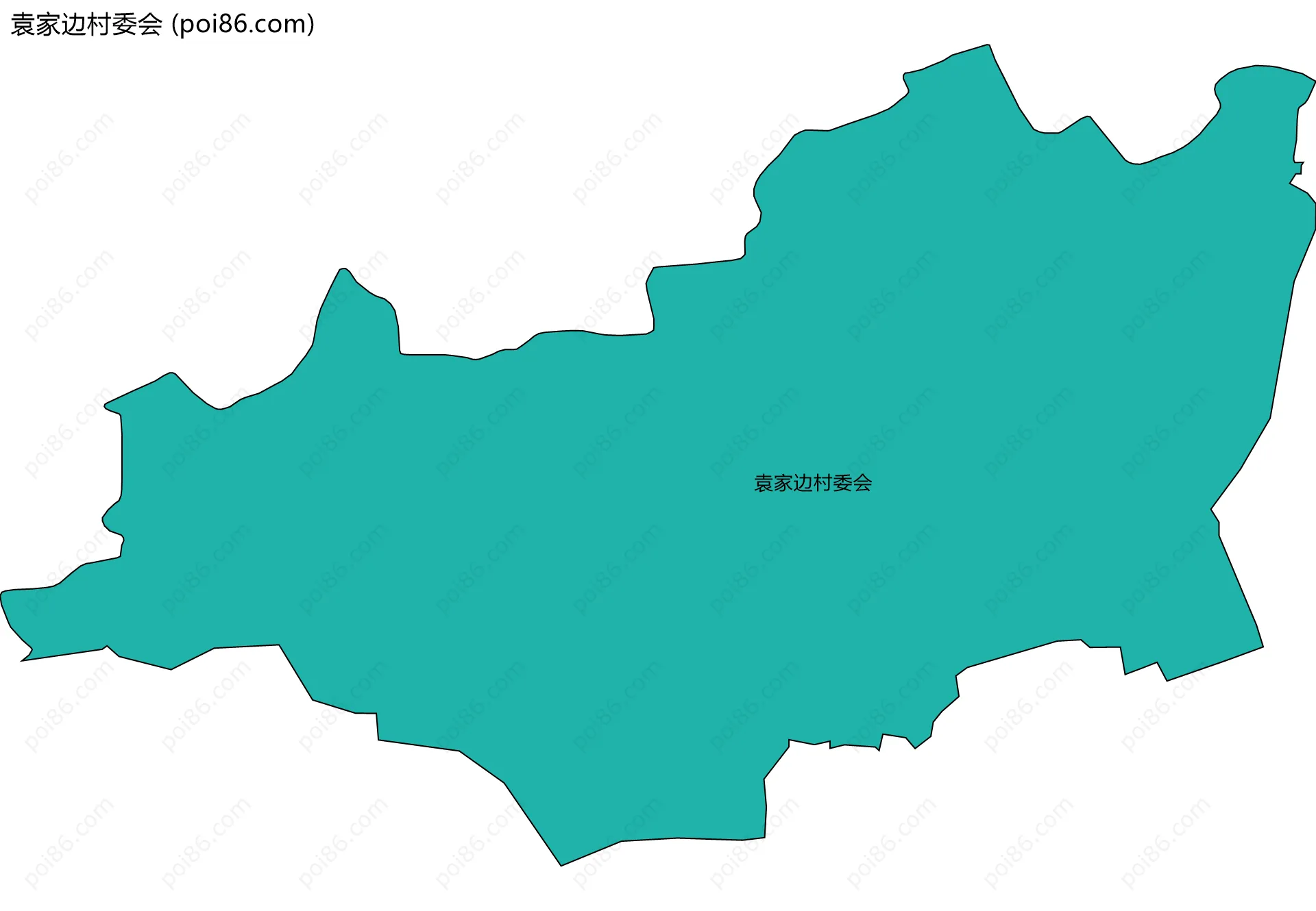 袁家边村委会边界地图