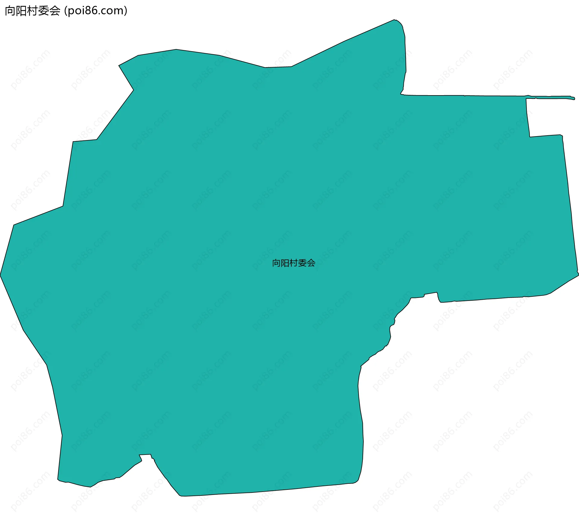向阳村委会边界地图