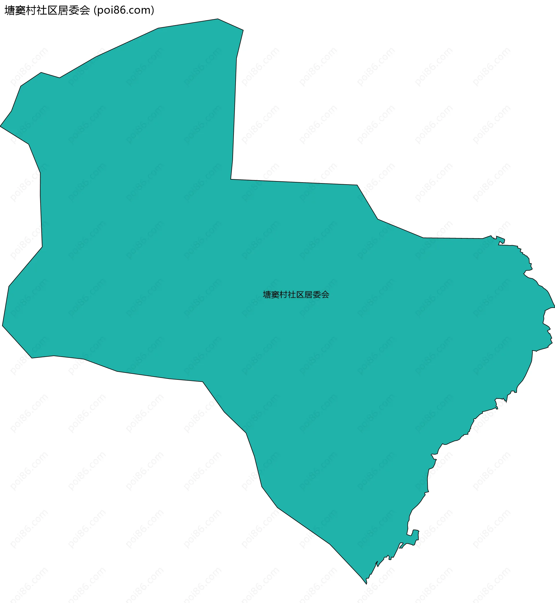 塘窦村社区居委会边界地图