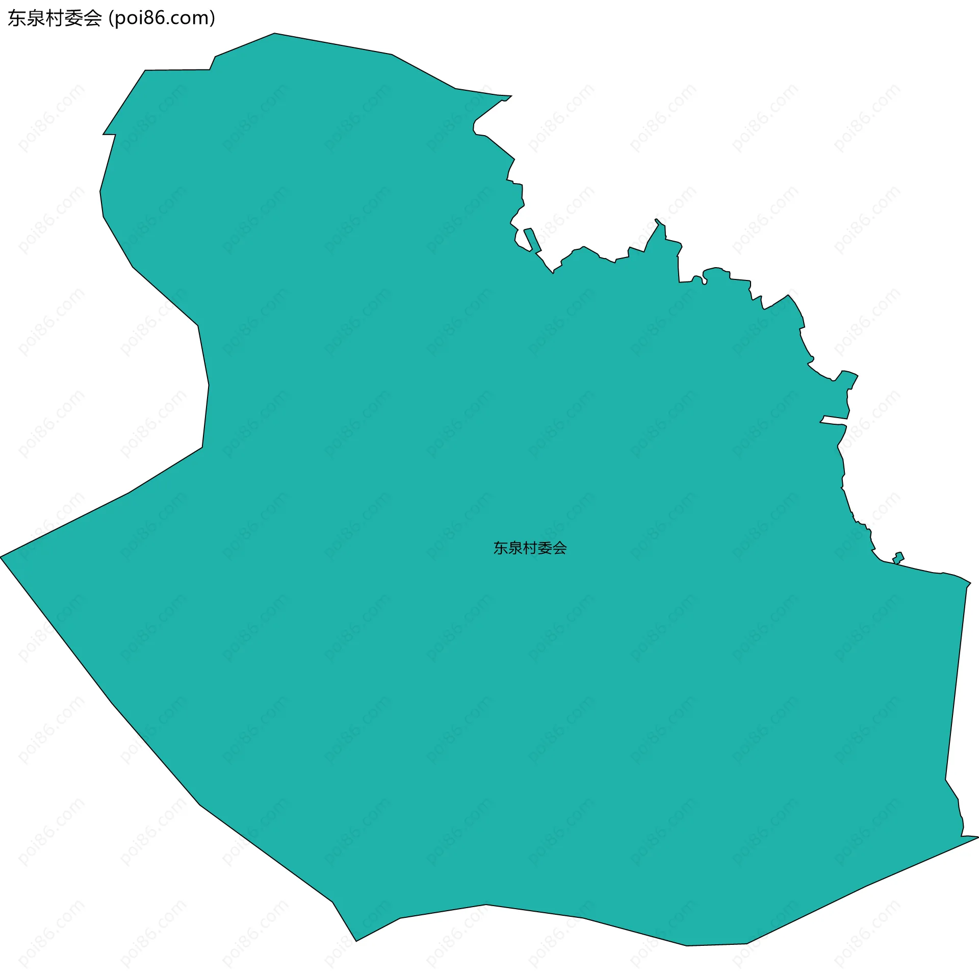 东泉村委会边界地图