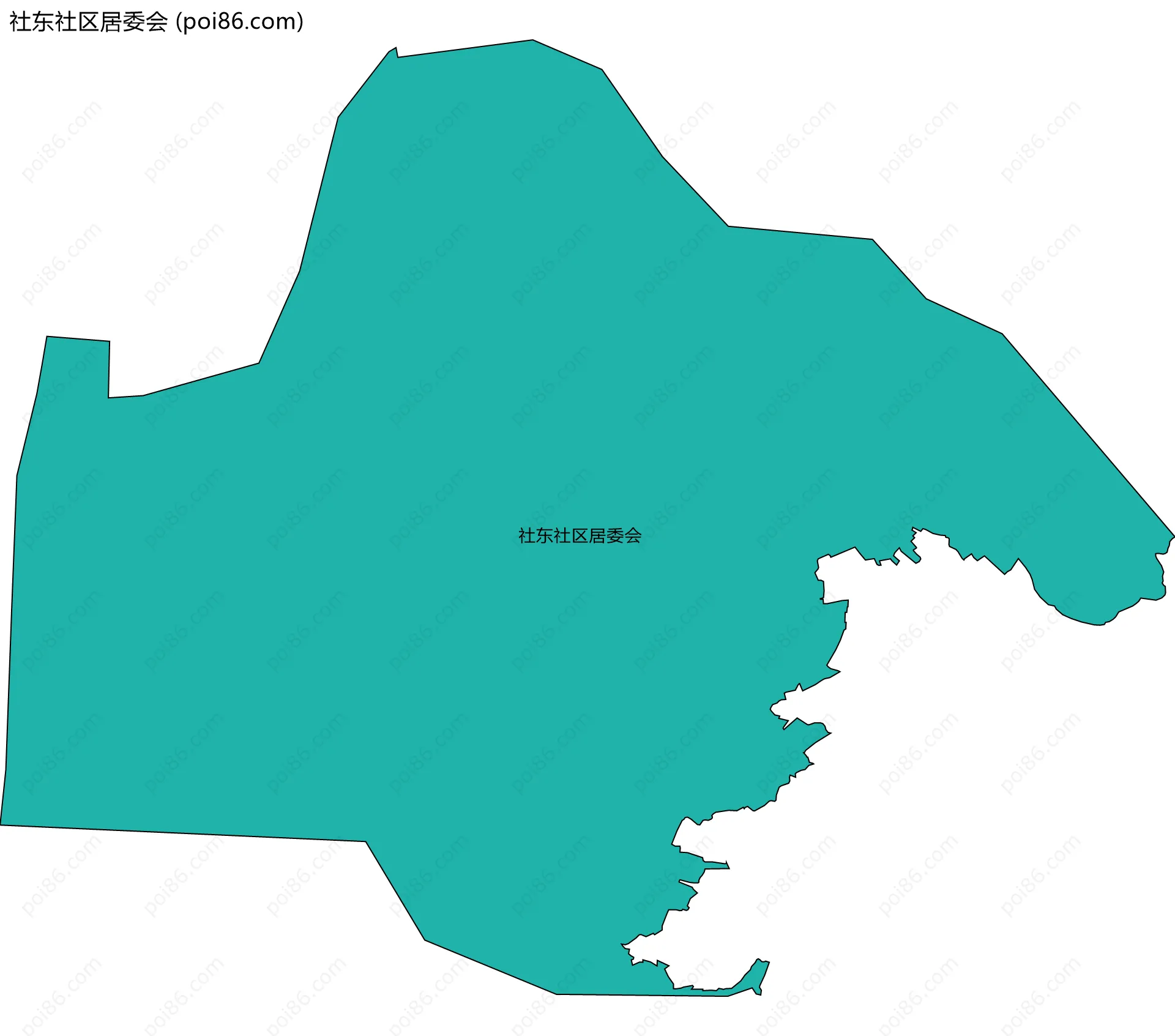 社东社区居委会边界地图