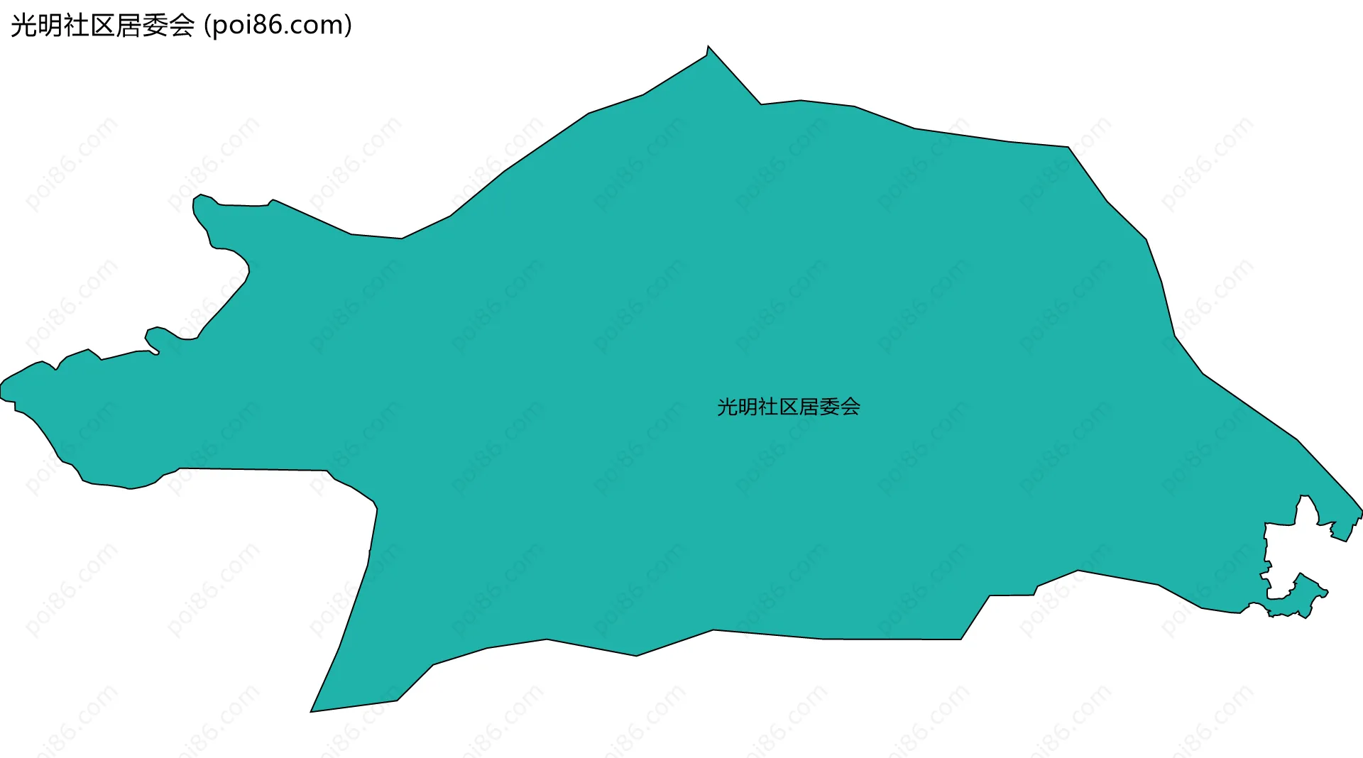 光明社区居委会边界地图