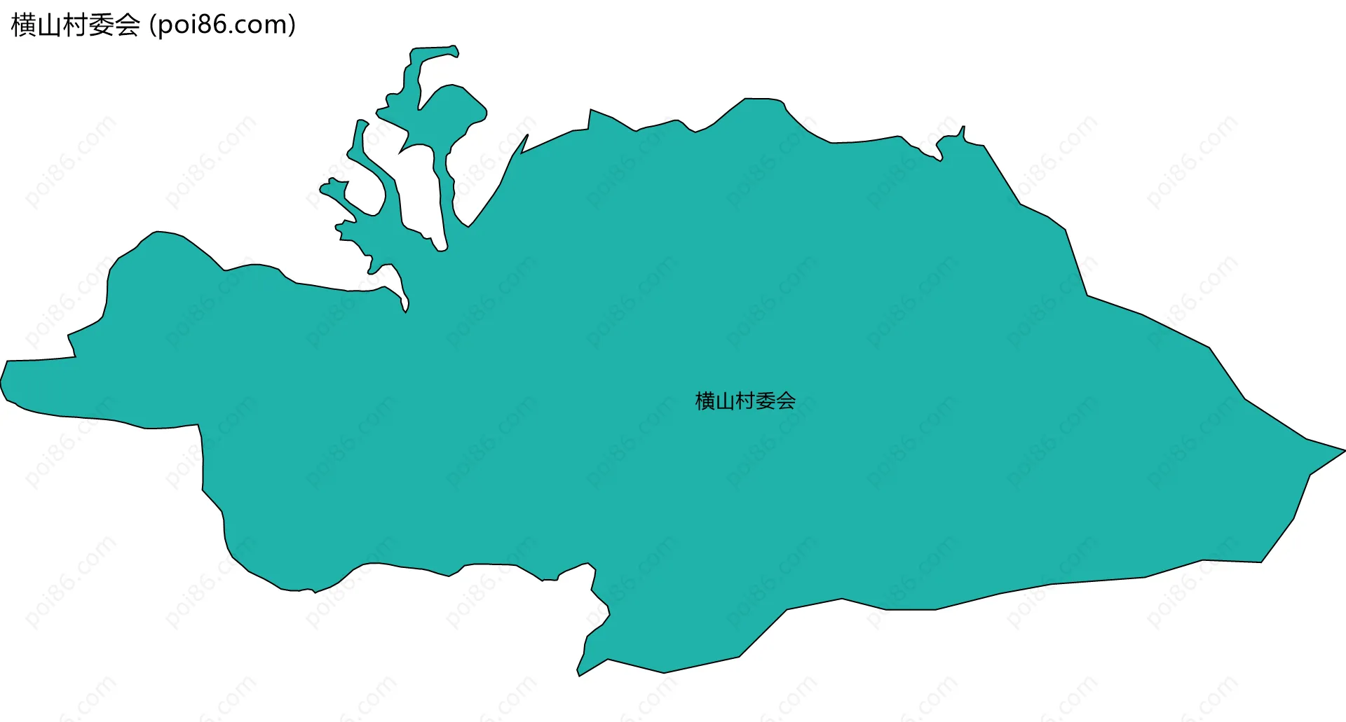 横山村委会边界地图