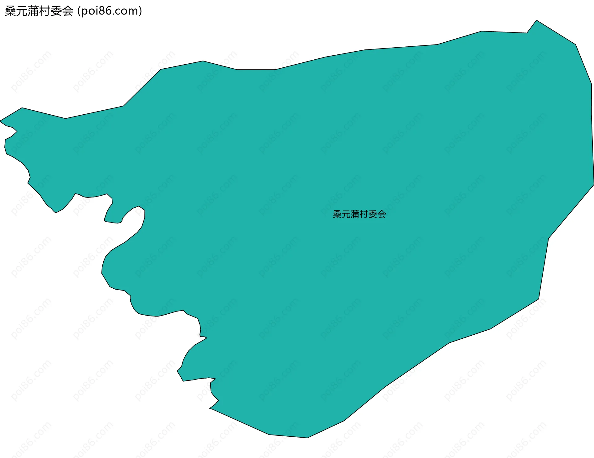 桑元蒲村委会边界地图
