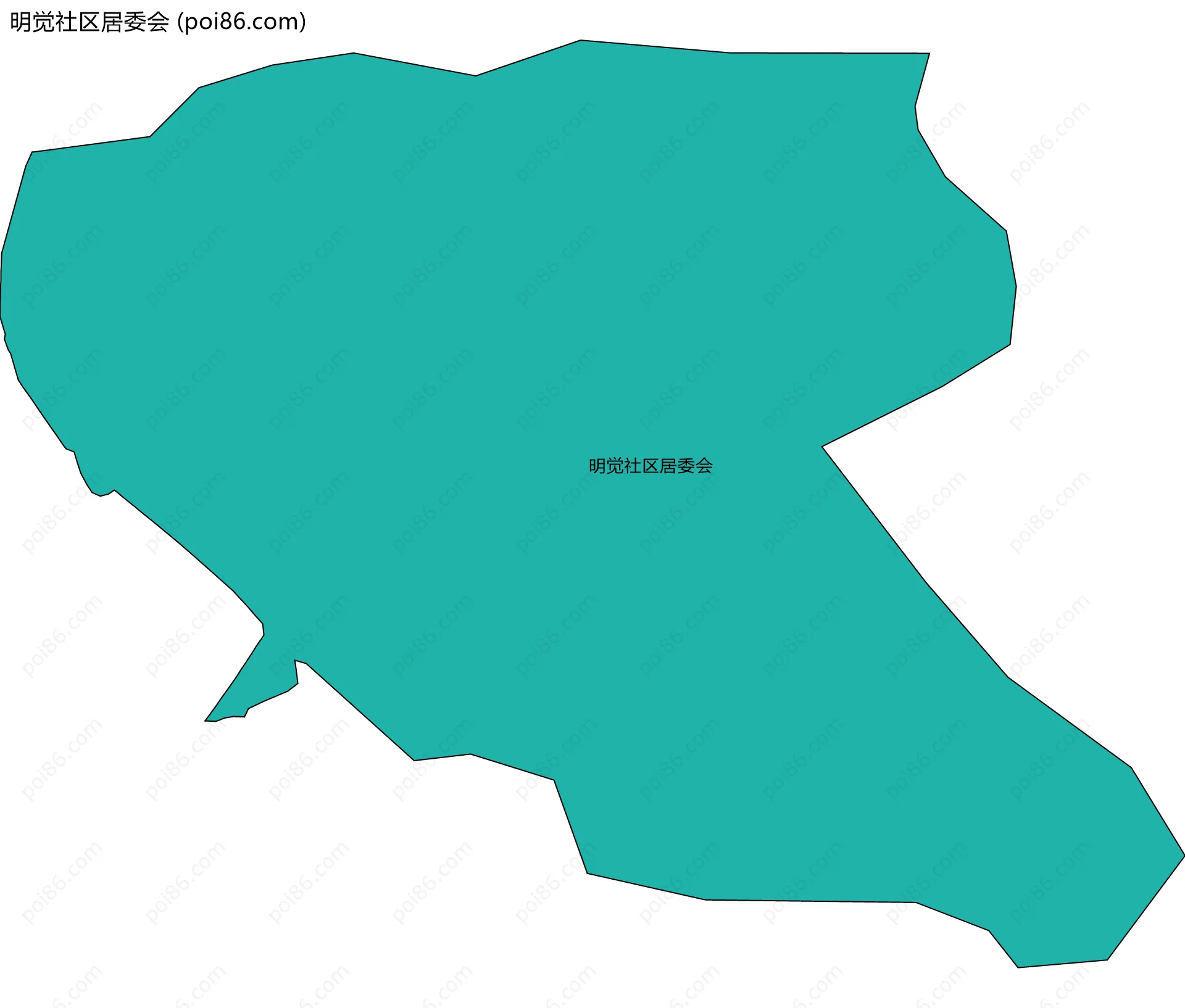 明觉社区居委会边界地图