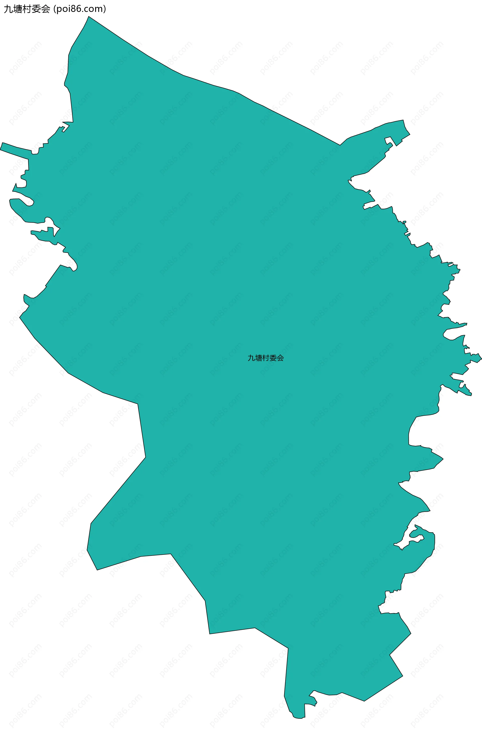 九塘村委会边界地图