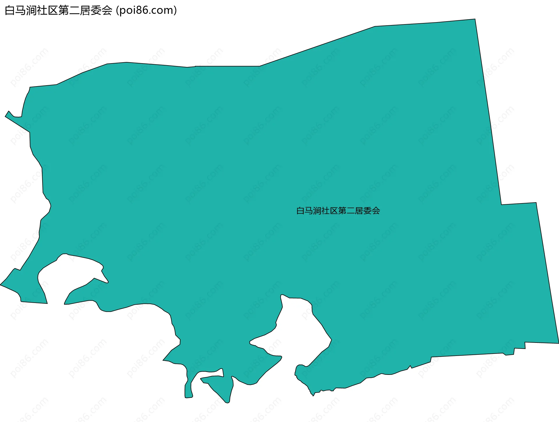 白马涧社区第二居委会边界地图