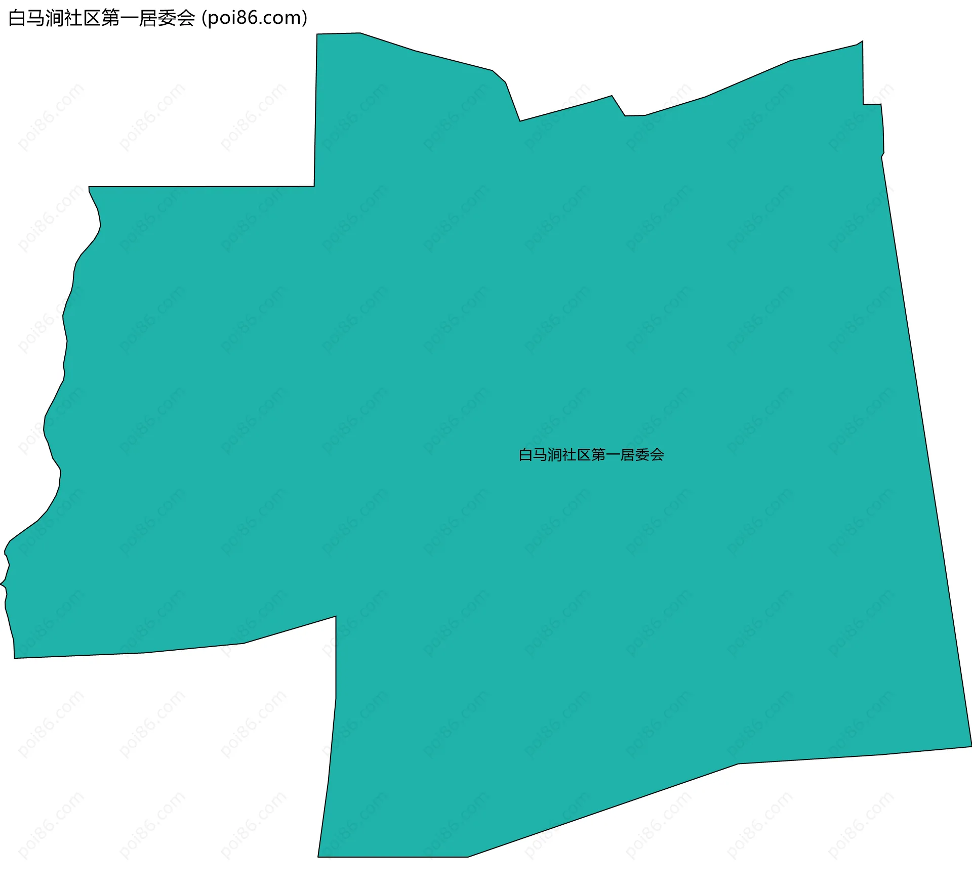 白马涧社区第一居委会边界地图
