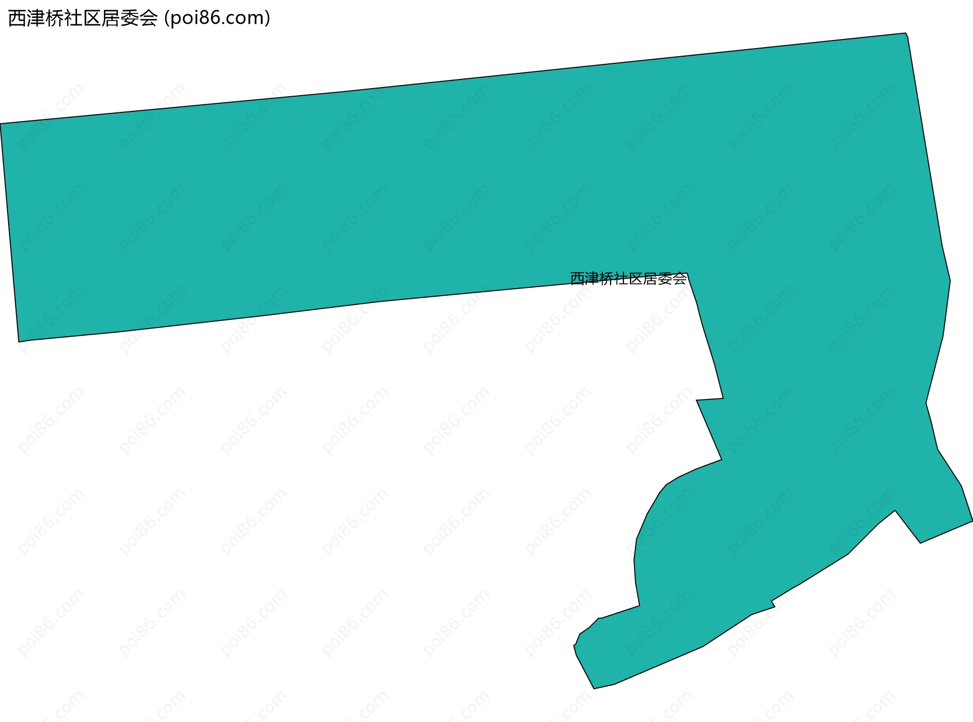 西津桥社区居委会边界地图