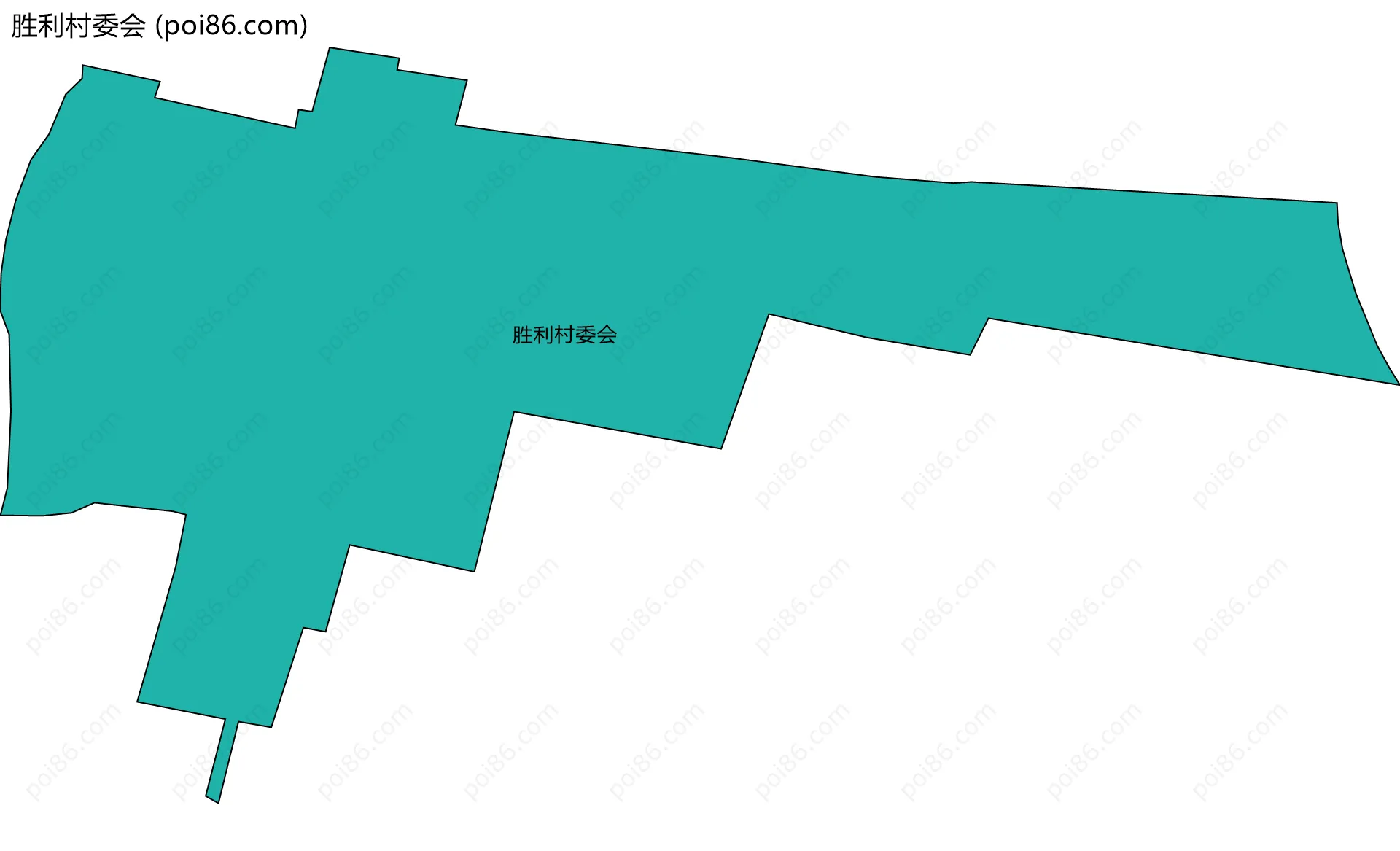 胜利村委会边界地图