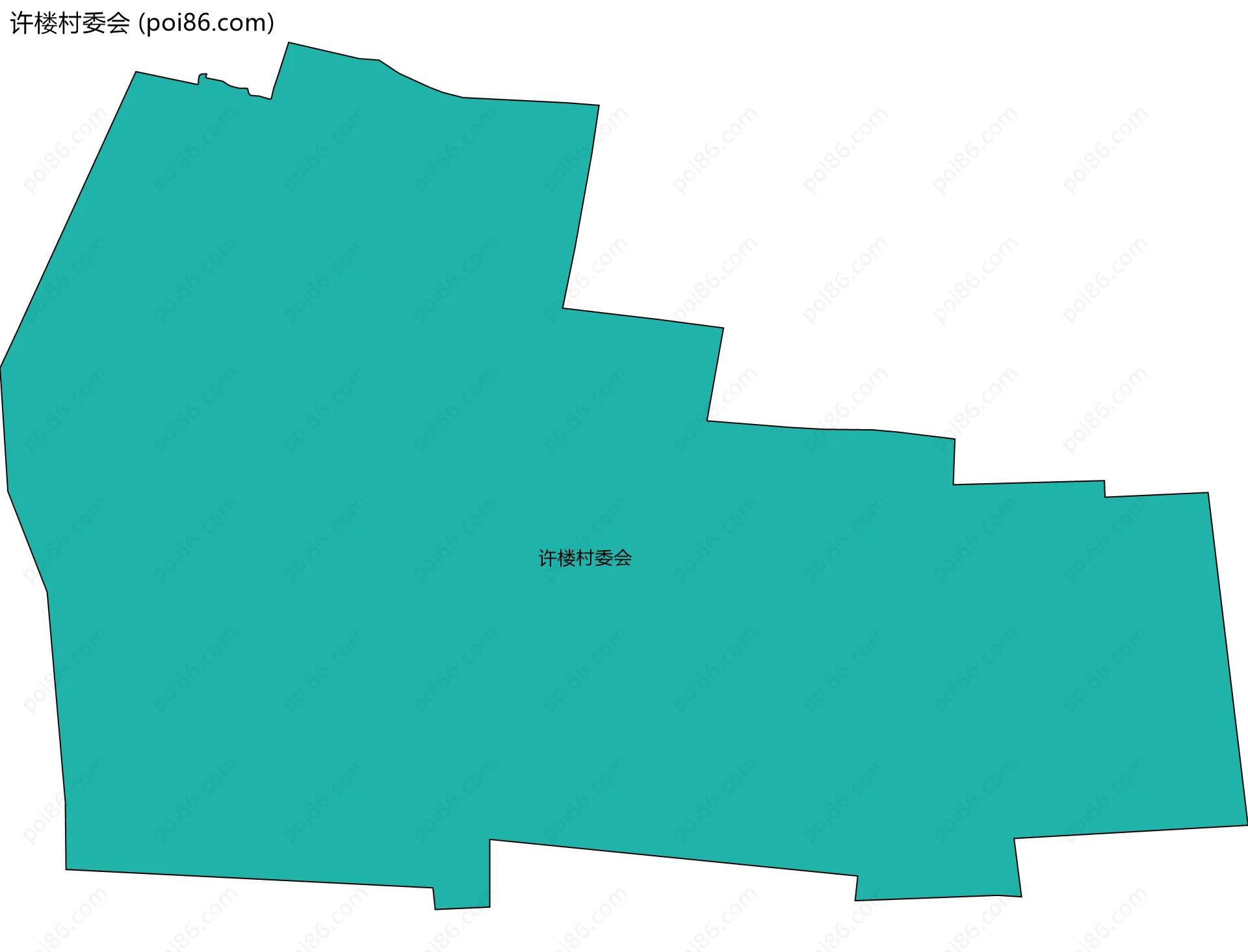 许楼村委会边界地图