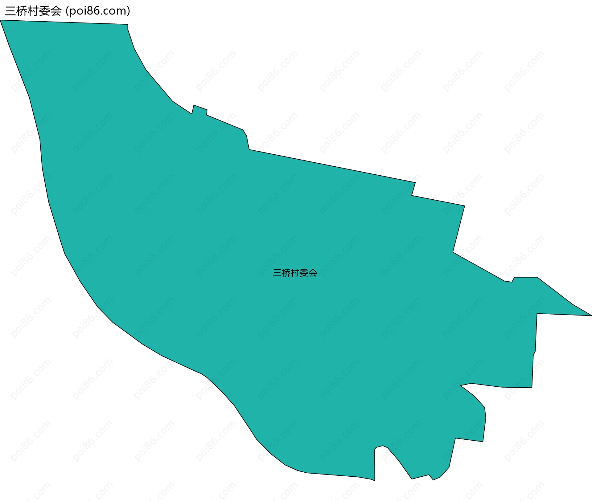 三桥村委会边界地图