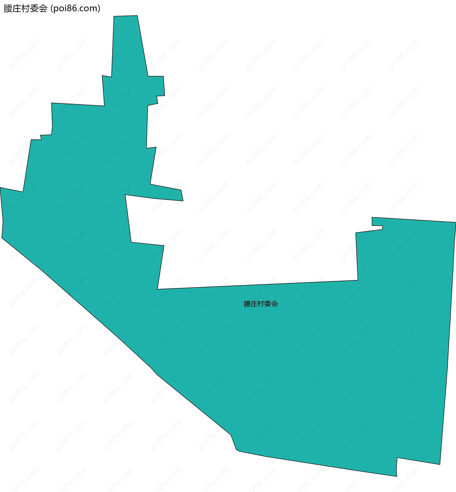 腰庄村委会边界地图