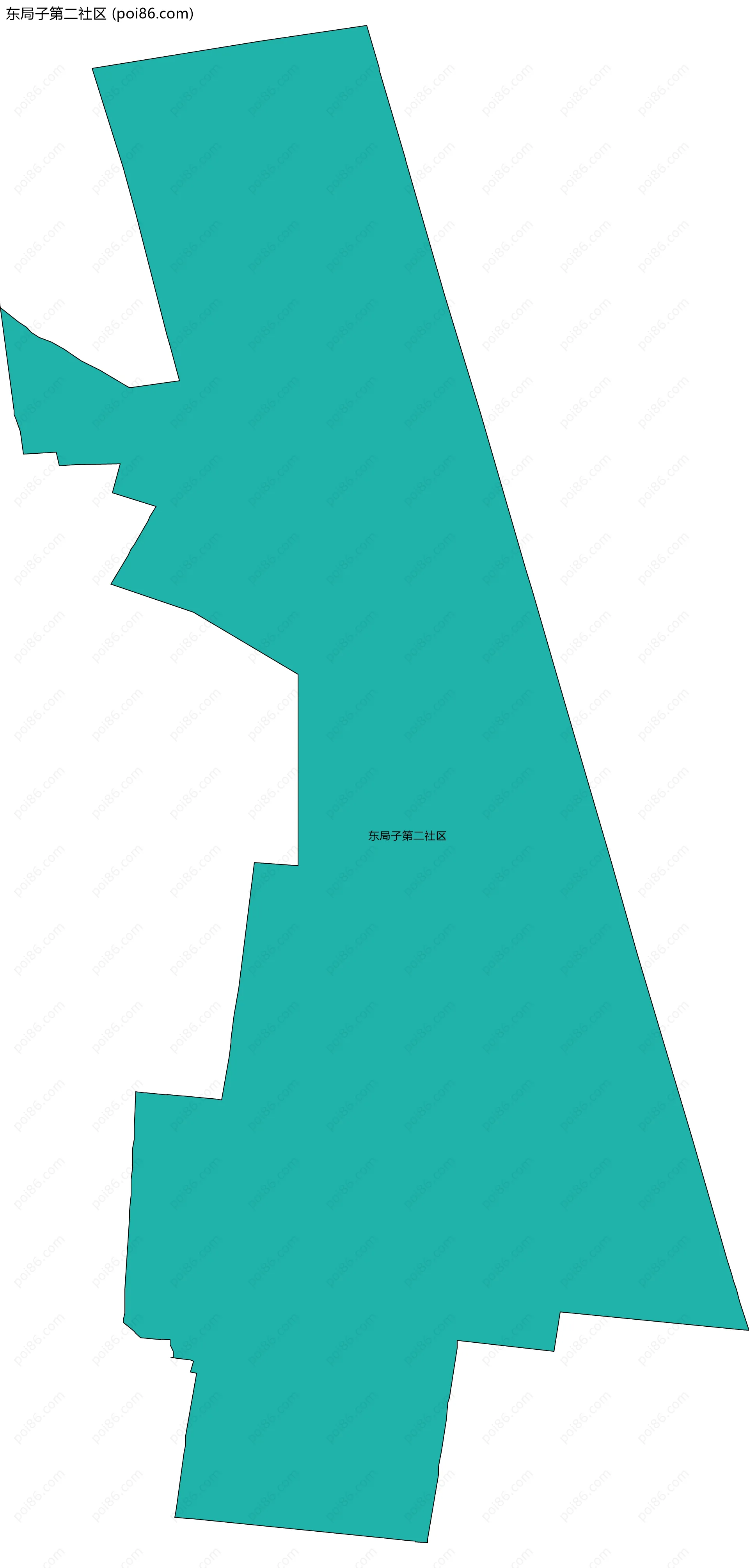 东局子第二社区边界地图