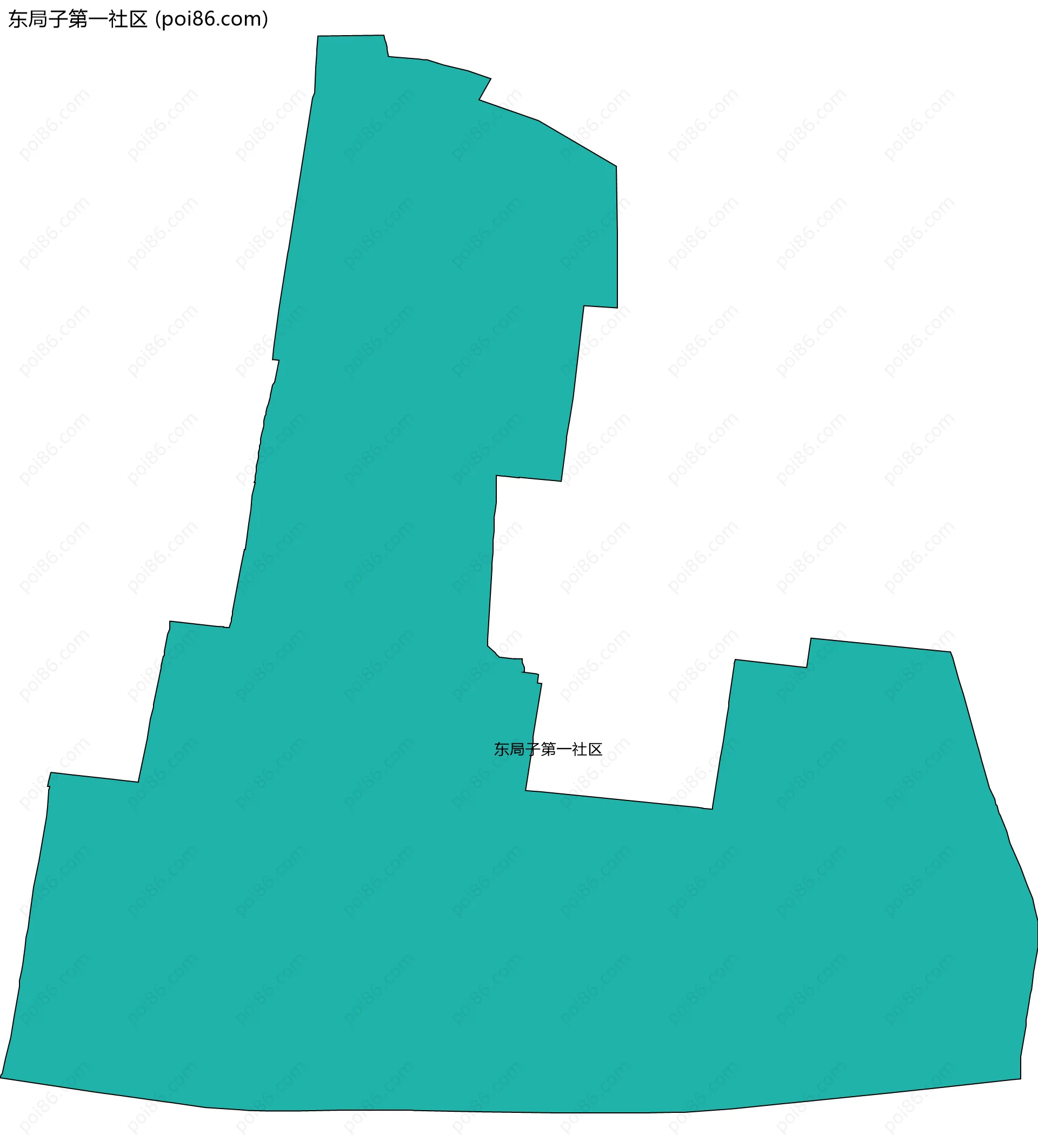 东局子第一社区边界地图