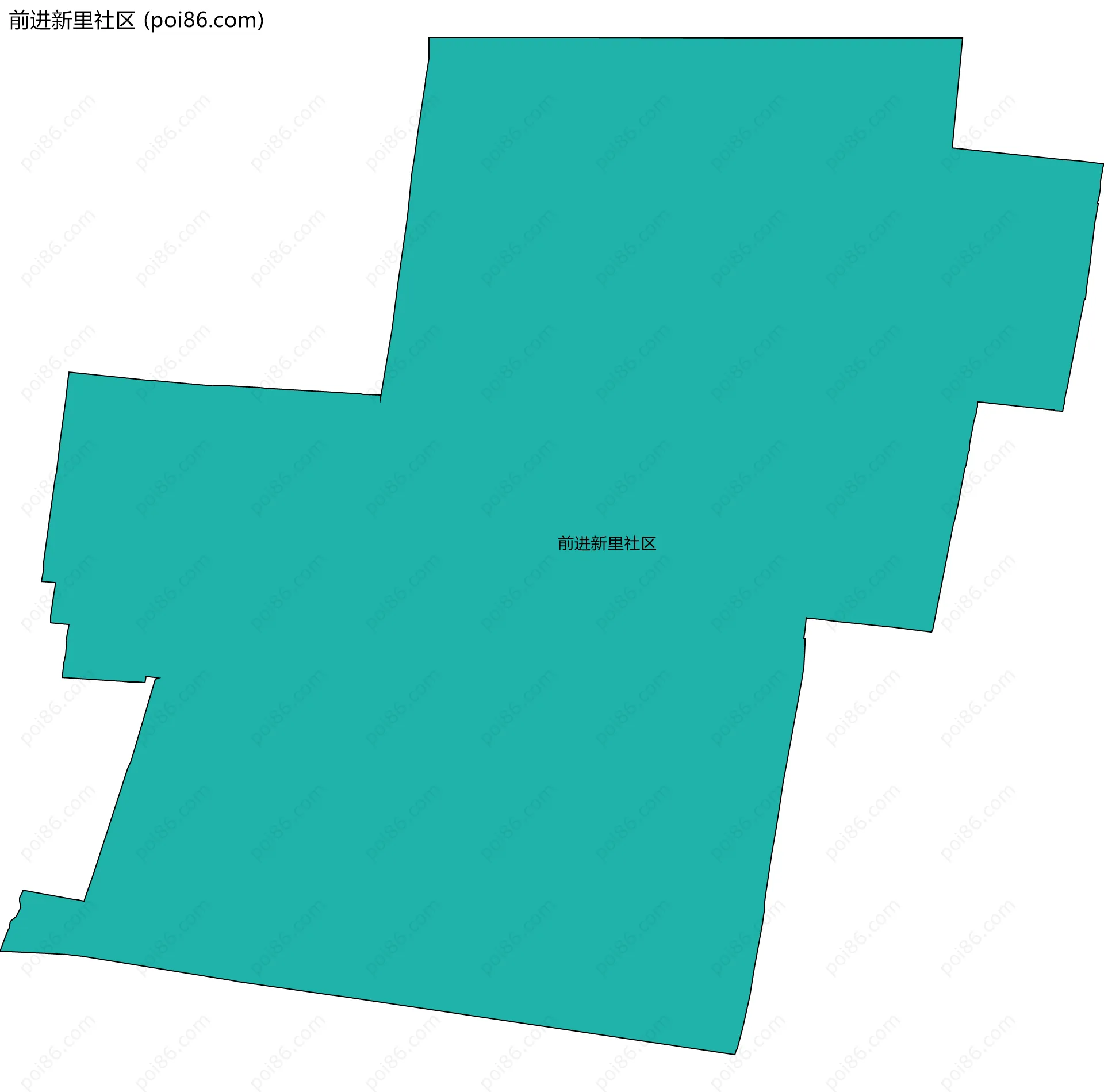 前进新里社区边界地图