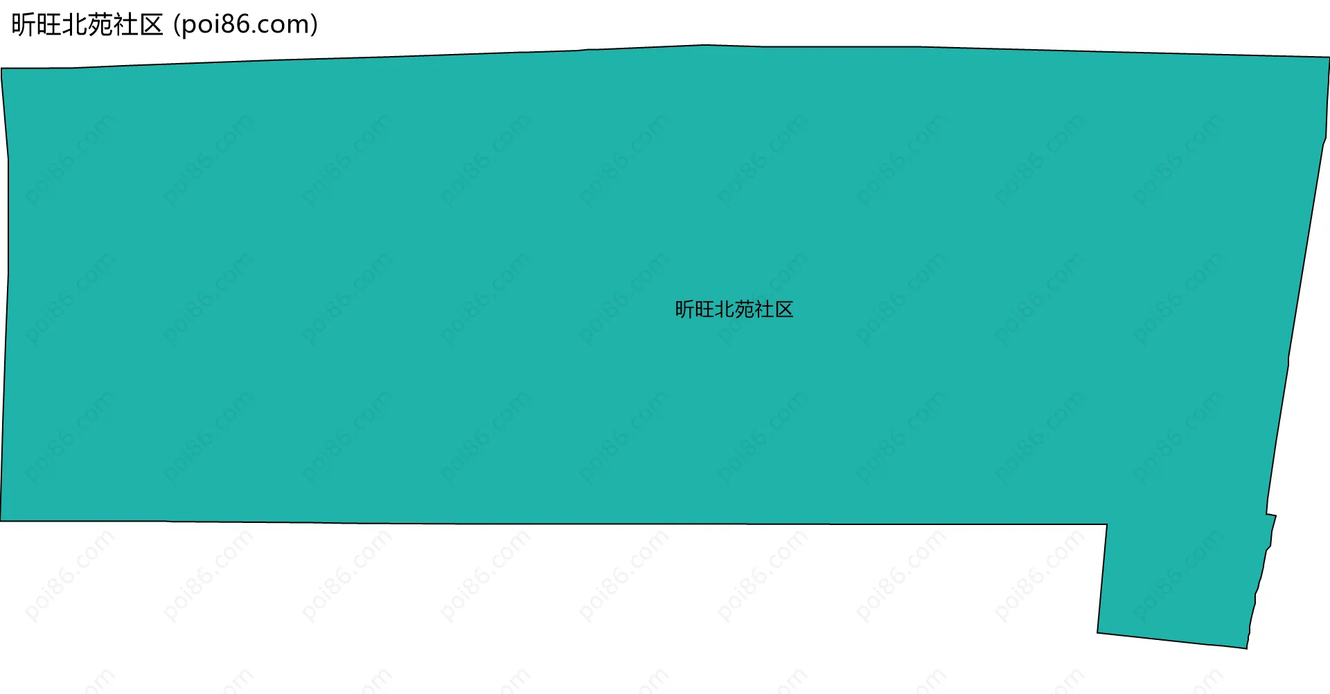 昕旺北苑社区边界地图