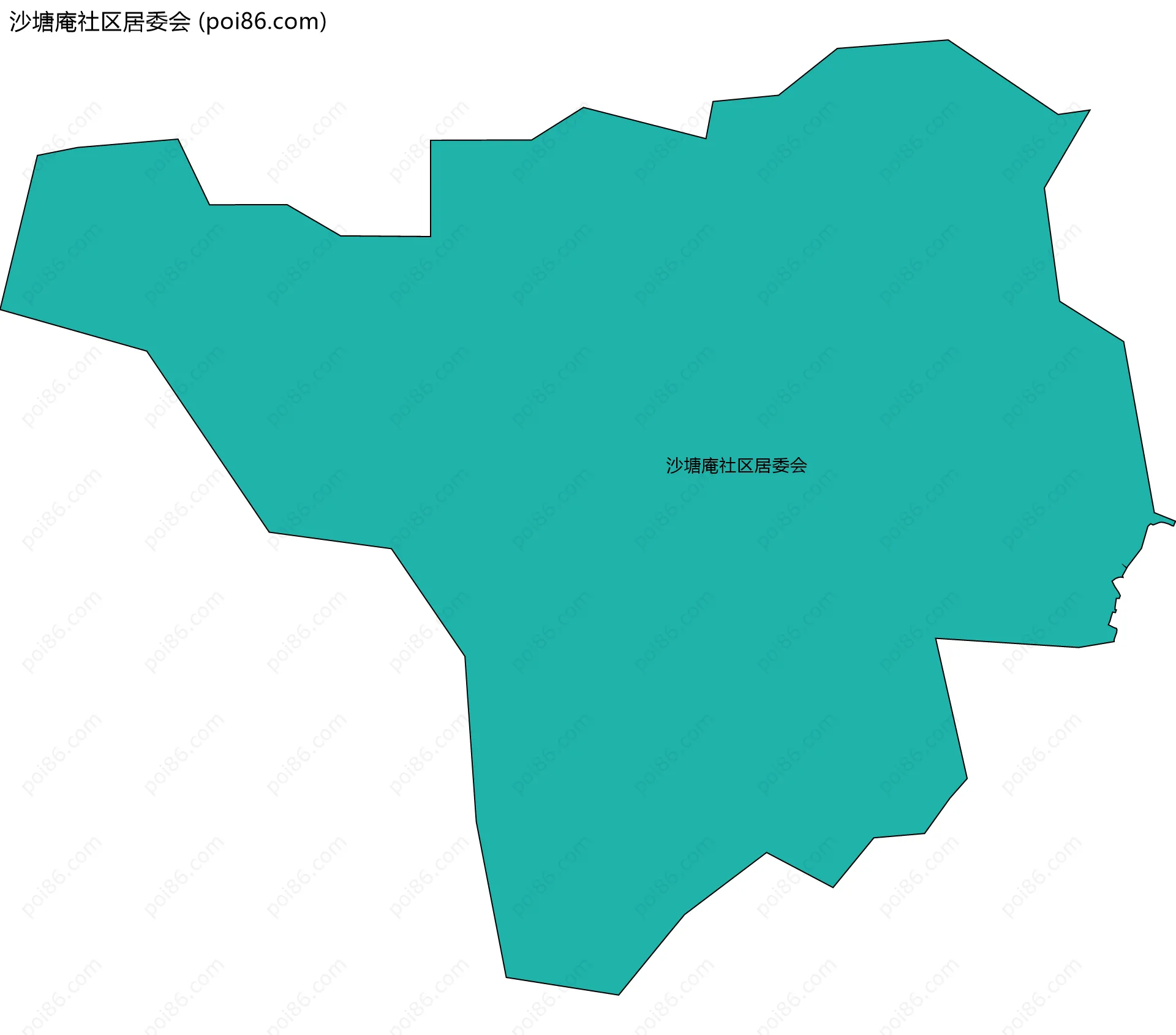 沙塘庵社区居委会边界地图